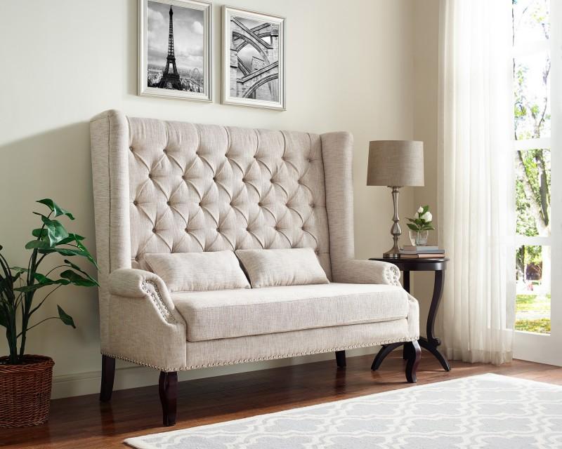

    
Crown Mark 4942 Kaylee Traditional White Fabric Button Tufted Back Loveseat
