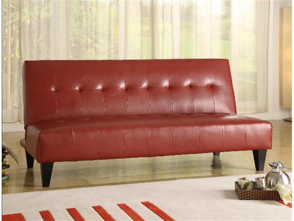 Contemporary Sofa bed Marco 5260-Sofa in Red Leatherette