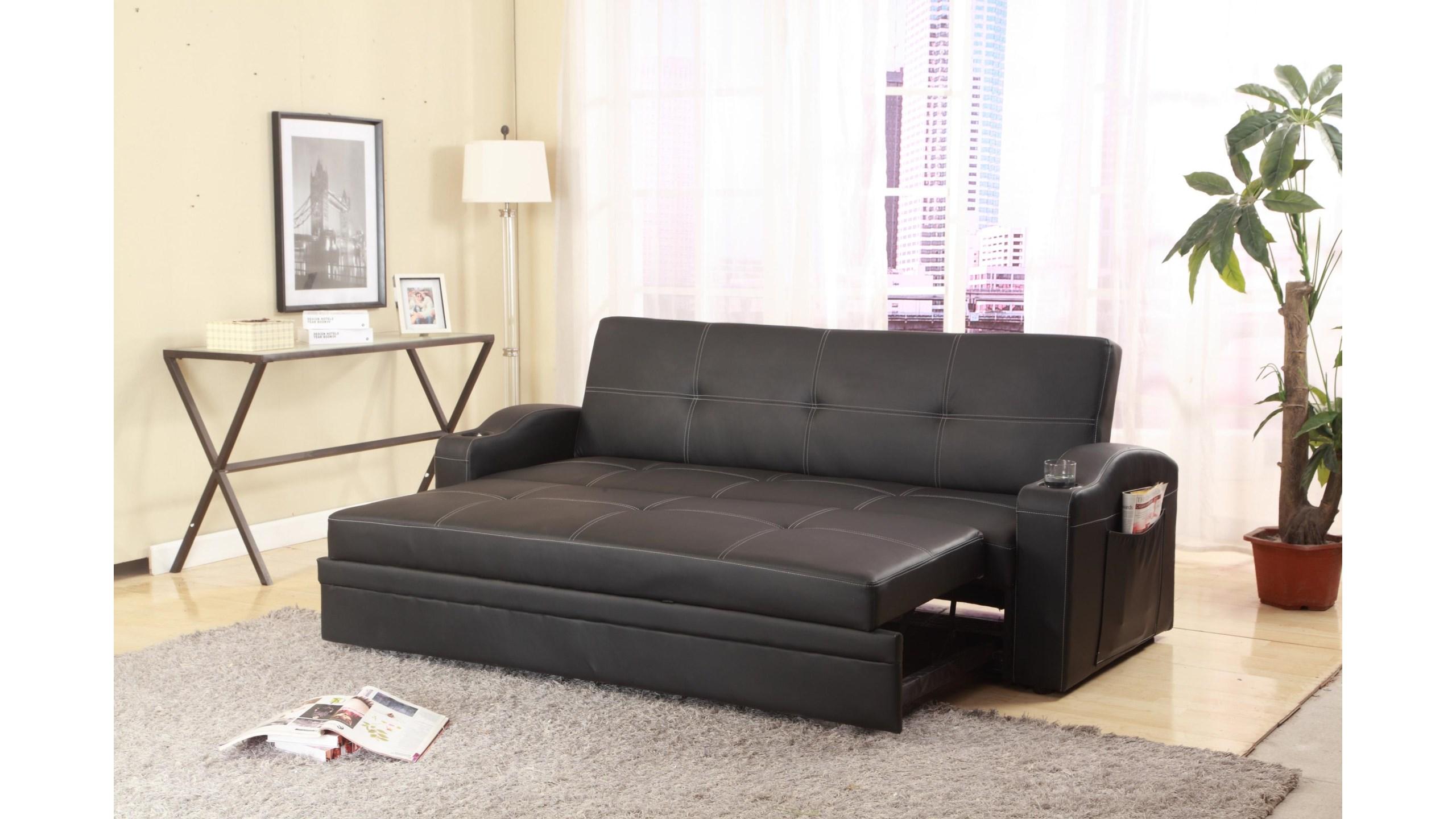 

    
Crown Mark Easton Sofa bed Black 5310SET
