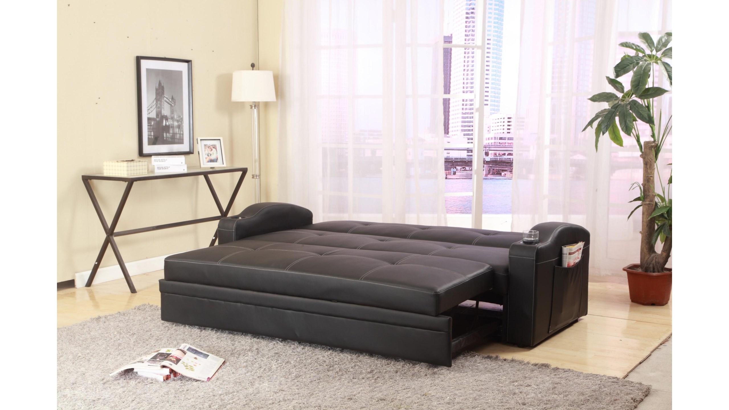 

                    
Crown Mark Easton Sofa bed Black Leatherette Purchase 
