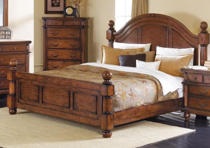 

    
Crown Mark B7800 Augusta Walnut Finish Pine Solids Wood Queen Bedroom Set 4Pcs
