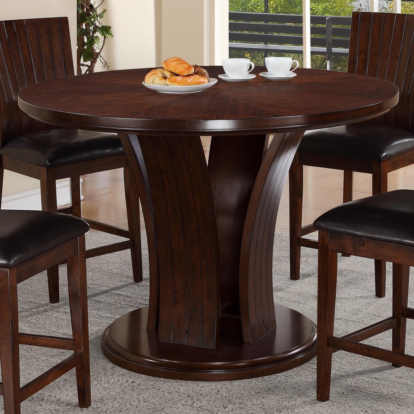 

    
Crown Mark D2734ESP Daria Round Pub Height Dining Table and Stool Set  5Pcs

