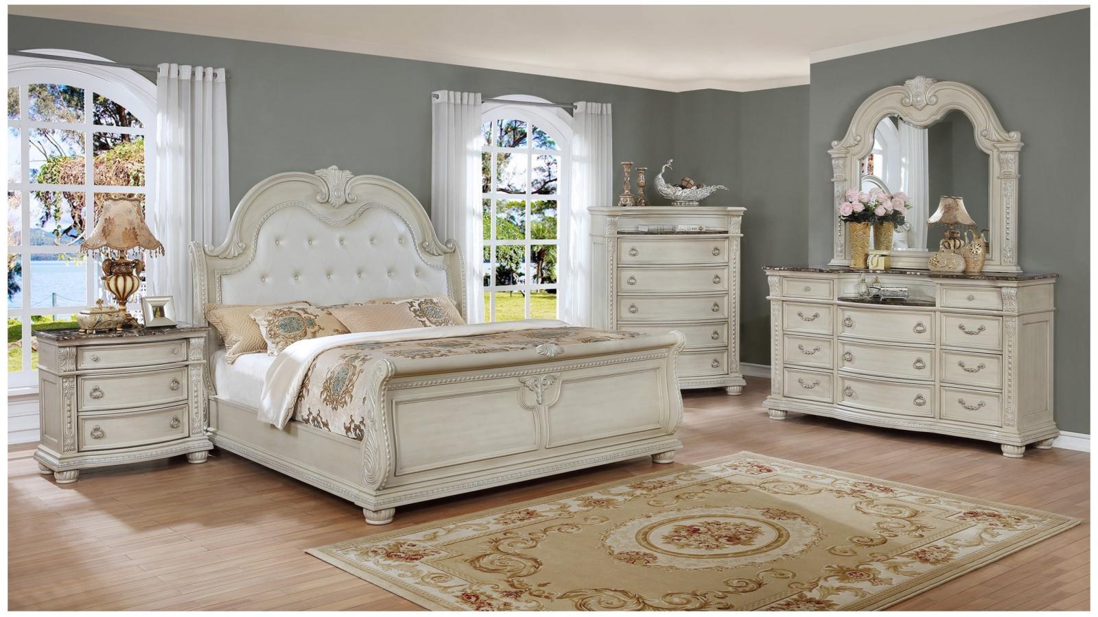 

    
White King Size Panel Bed by Crown Mark Stanley B1630-K-Bed
