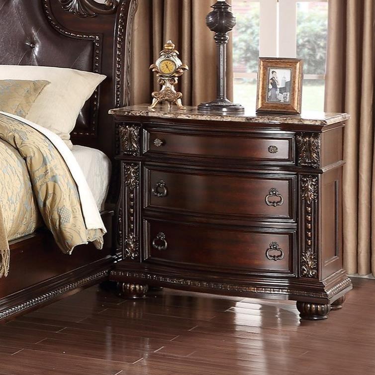 

                    
Crown Mark B1600 Stanley Sleigh Bedroom Set Brown/Cherry Faux Leather Purchase 

