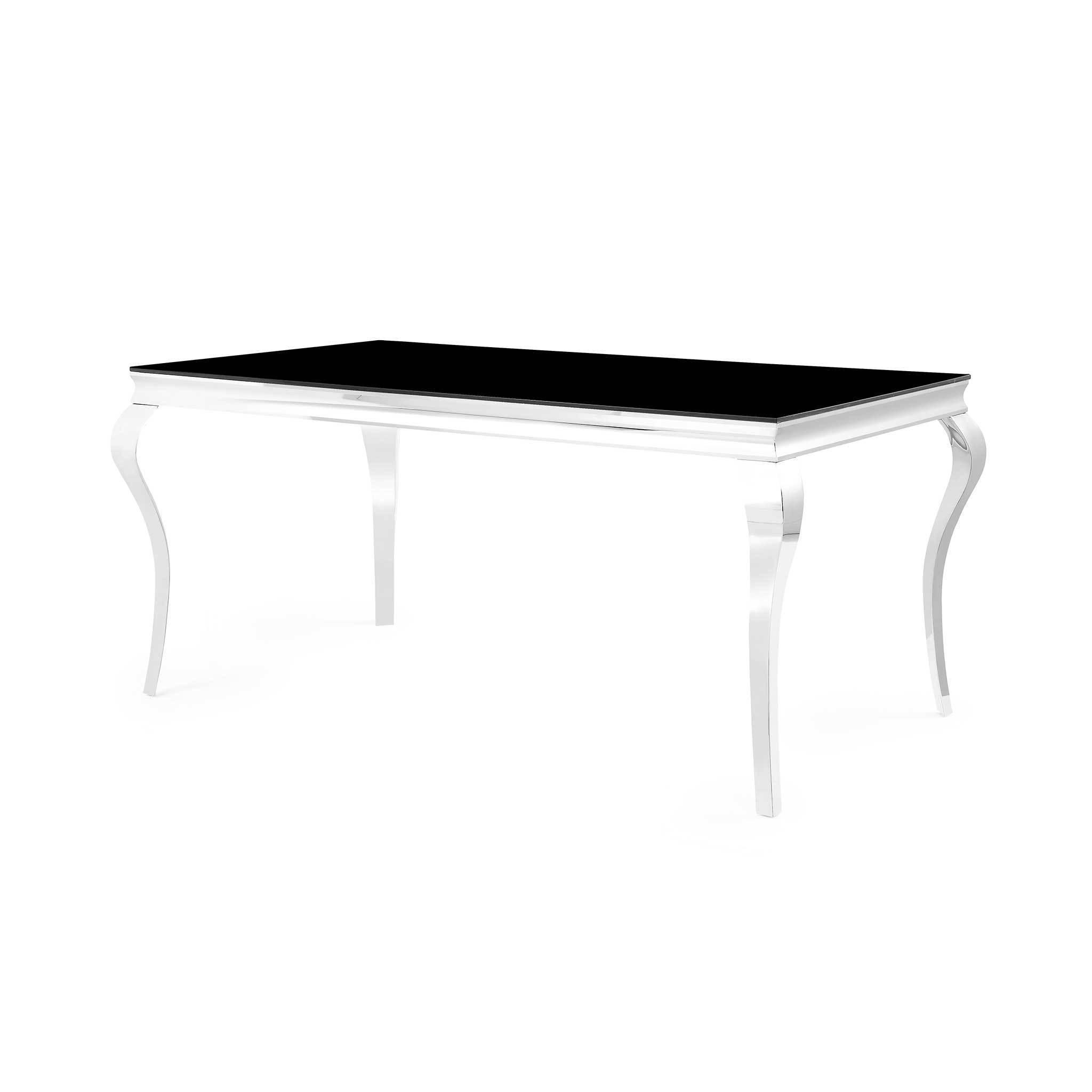 Contemporary, Classic Dining Table D858DT D858-DT in Metal, Black 