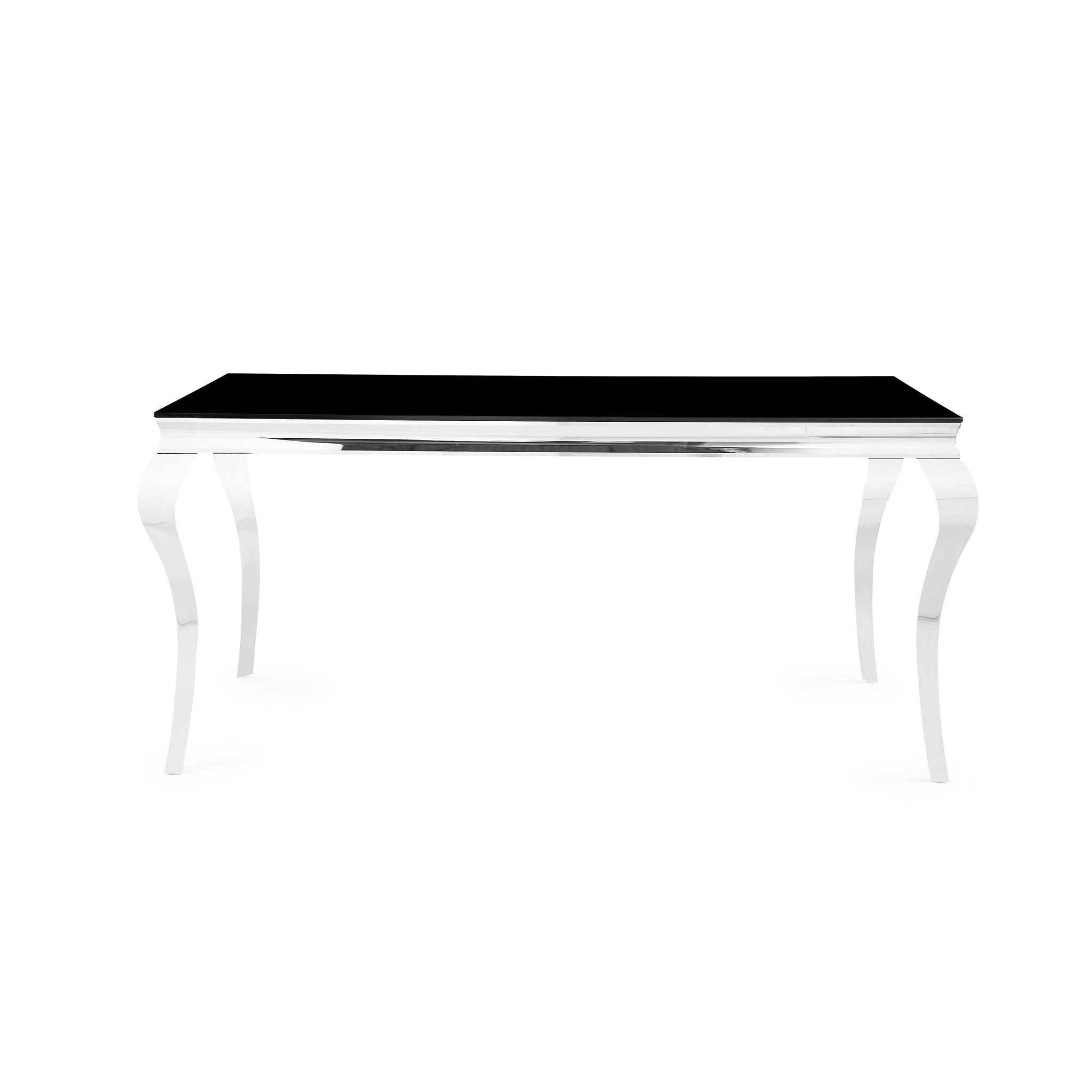 

    
D858DT Black Tempered Glass Top Ornately Elegant  Dining Table Global USA
