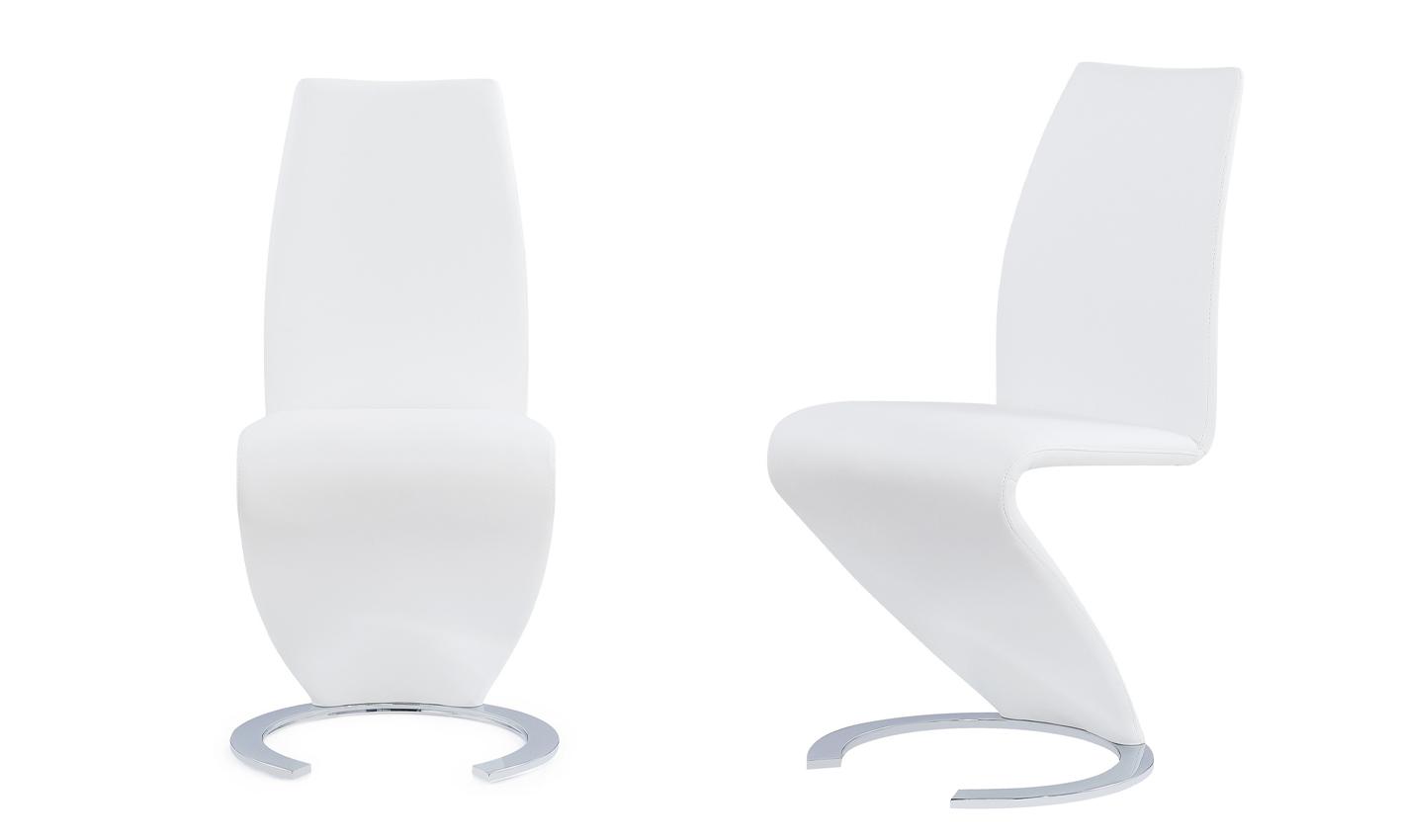 

    
D9002DC-WHT Z-shaped White Leatherette Dining Chair Set 2Ps Global USA
