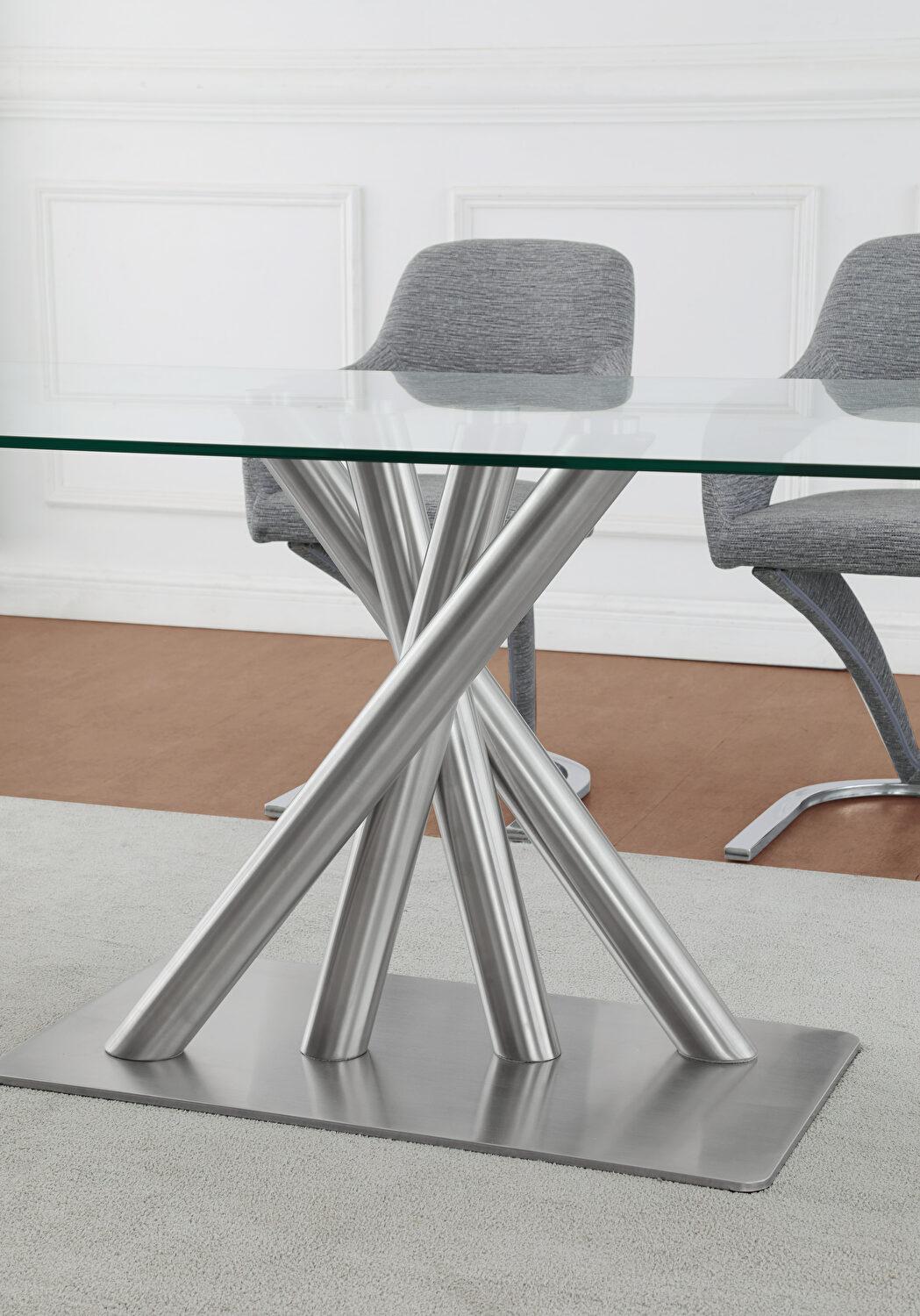 

                    
Global Furniture USA D9032DT Dining Table Clear/Silver  Purchase 
