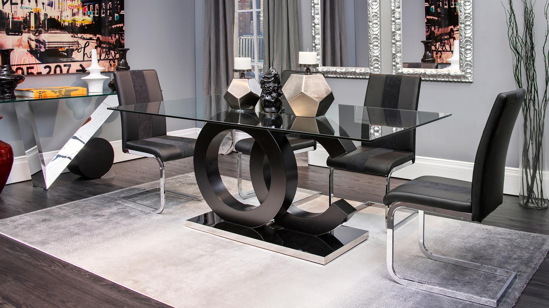 

    
D915DC-BLK-Set-2 D915DC-BLK Black Faux Leather & Fabric Dining Chair Set 2Pcs Global USA
