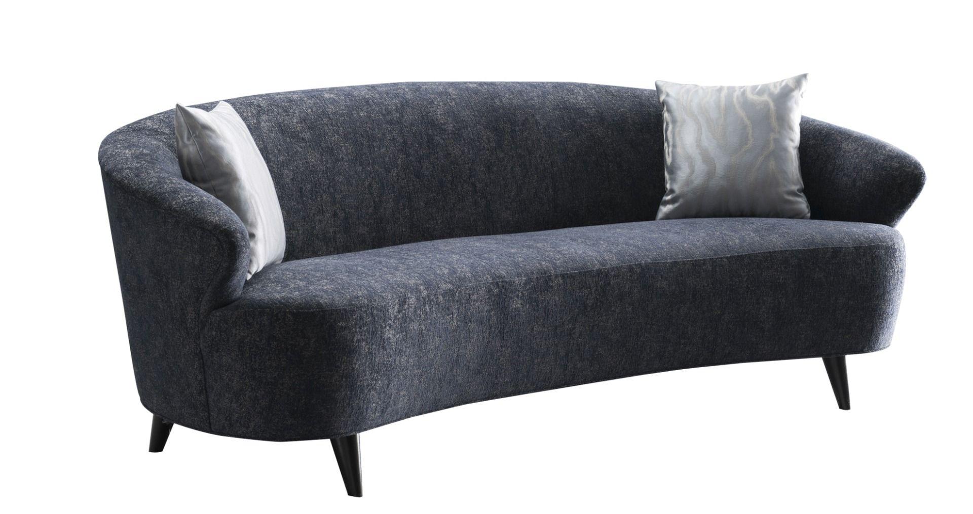

    
Dark Blue Linen Sofa Contemporary American Eagle AE3806
