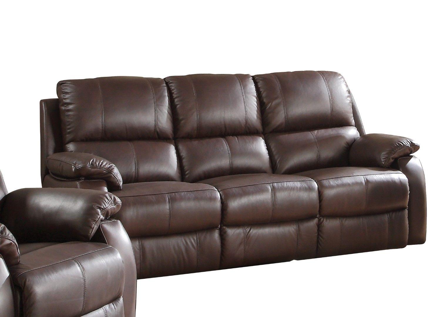 

    
Dark Brown Bonded Leather Reclining Sofa & Loveseat Acme Furniture 52450 Enoch
