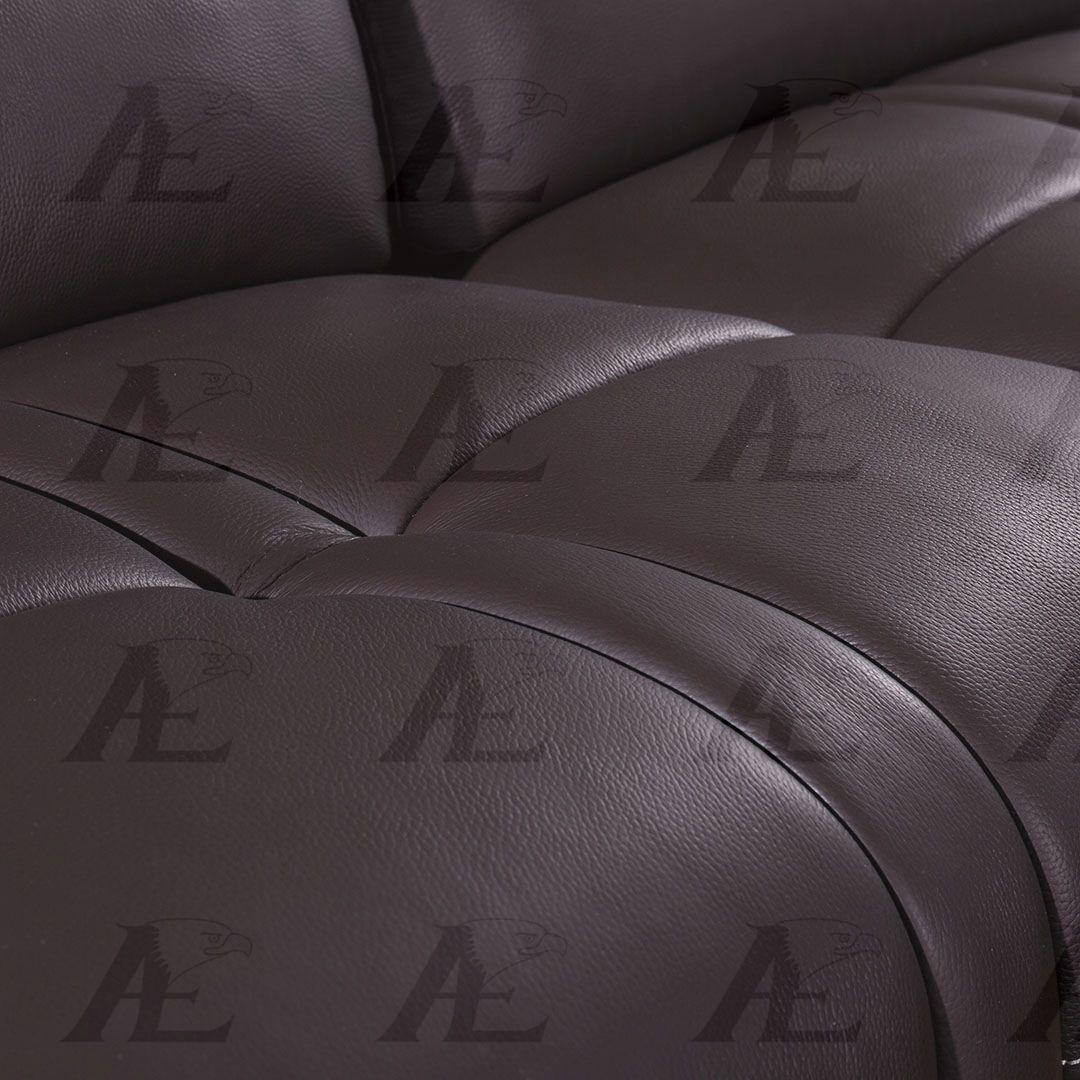 

                    
Buy Dark Brown Genuine Leather Sectional Sofa LEFT EK-L201-DB American Eagle Modern
