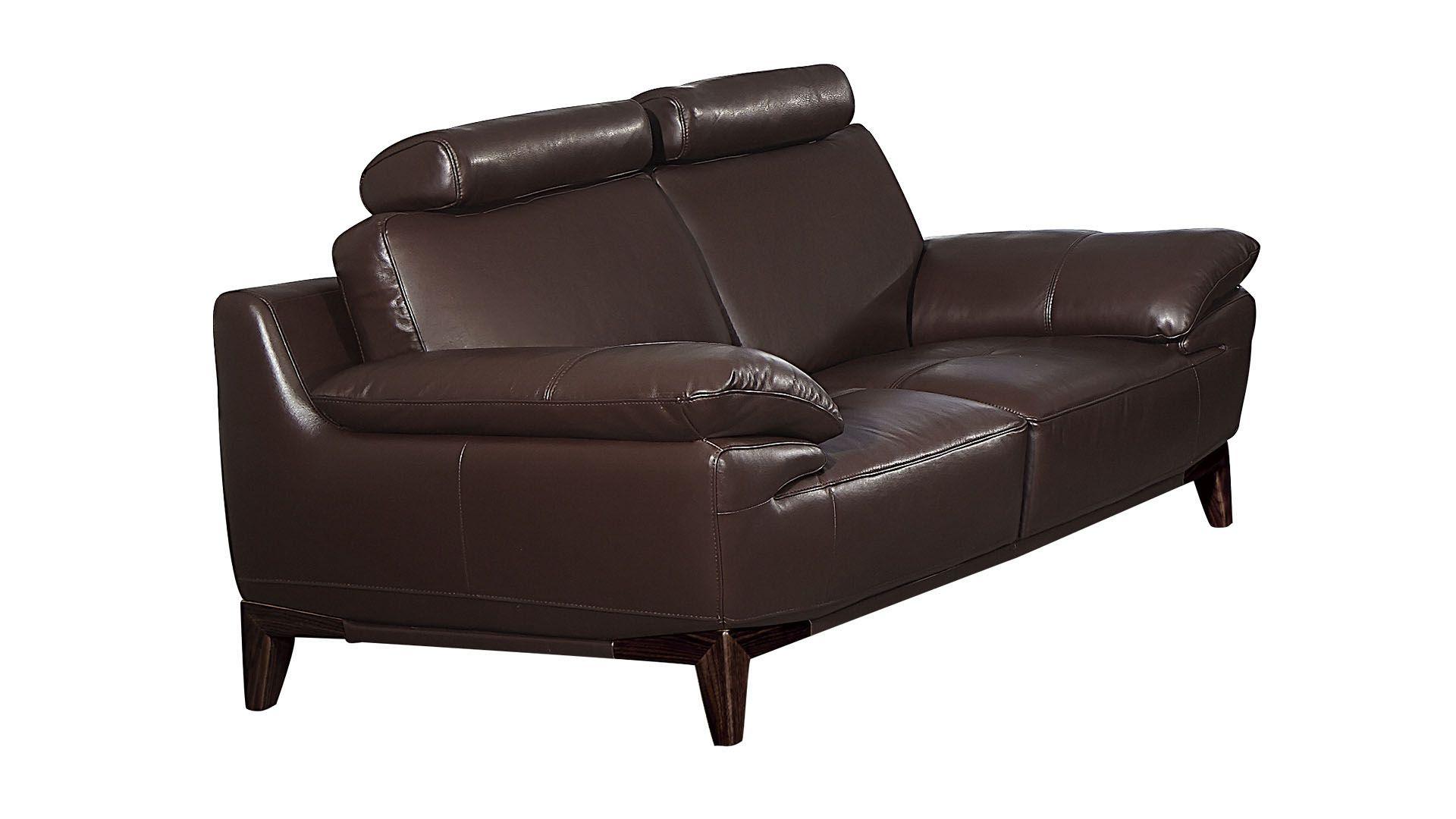 Contemporary, Modern Loveseat EK028-DC-LS EK028-DC-LS in Dark Brown Top grain leather
