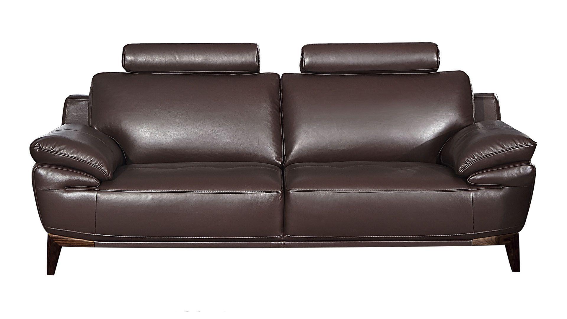 Contemporary, Modern Sofa EK028-DC-SF EK028-DC-SF in Dark Brown Top grain leather