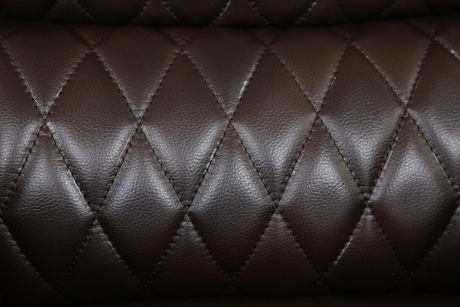 

    
 Shop  Dark Brown Leather Air Reclining Sofa & Loveseat Set Modern Global United 5052
