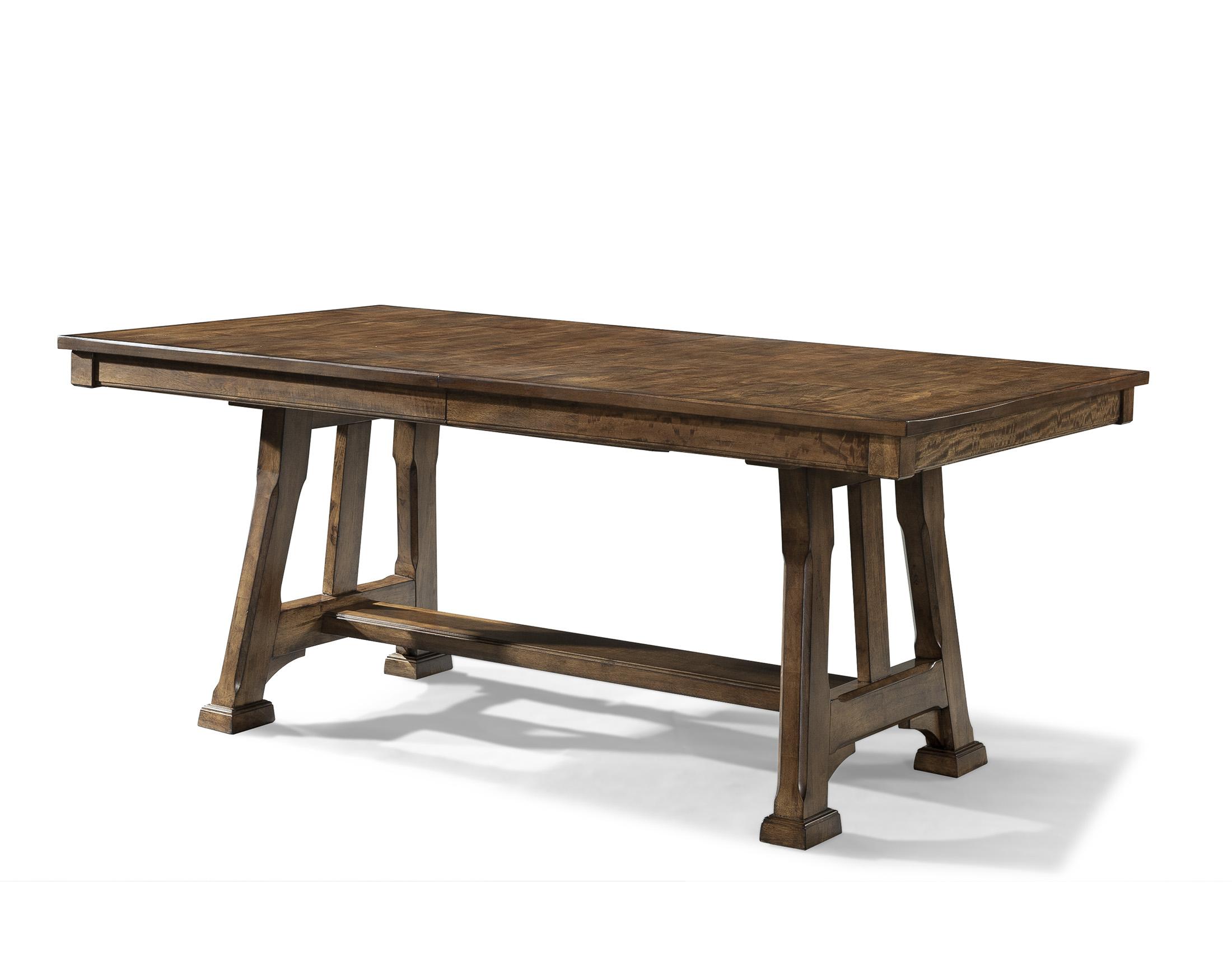 

    
Dark Brown Trestle Table Set 7 Pcs Solid Mango Wood OZAMA6300 A-America OZARK
