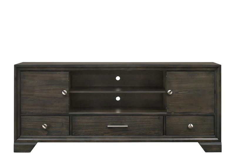 Transitional TV Stand Jaymes B6580-7 in Dark Brown 