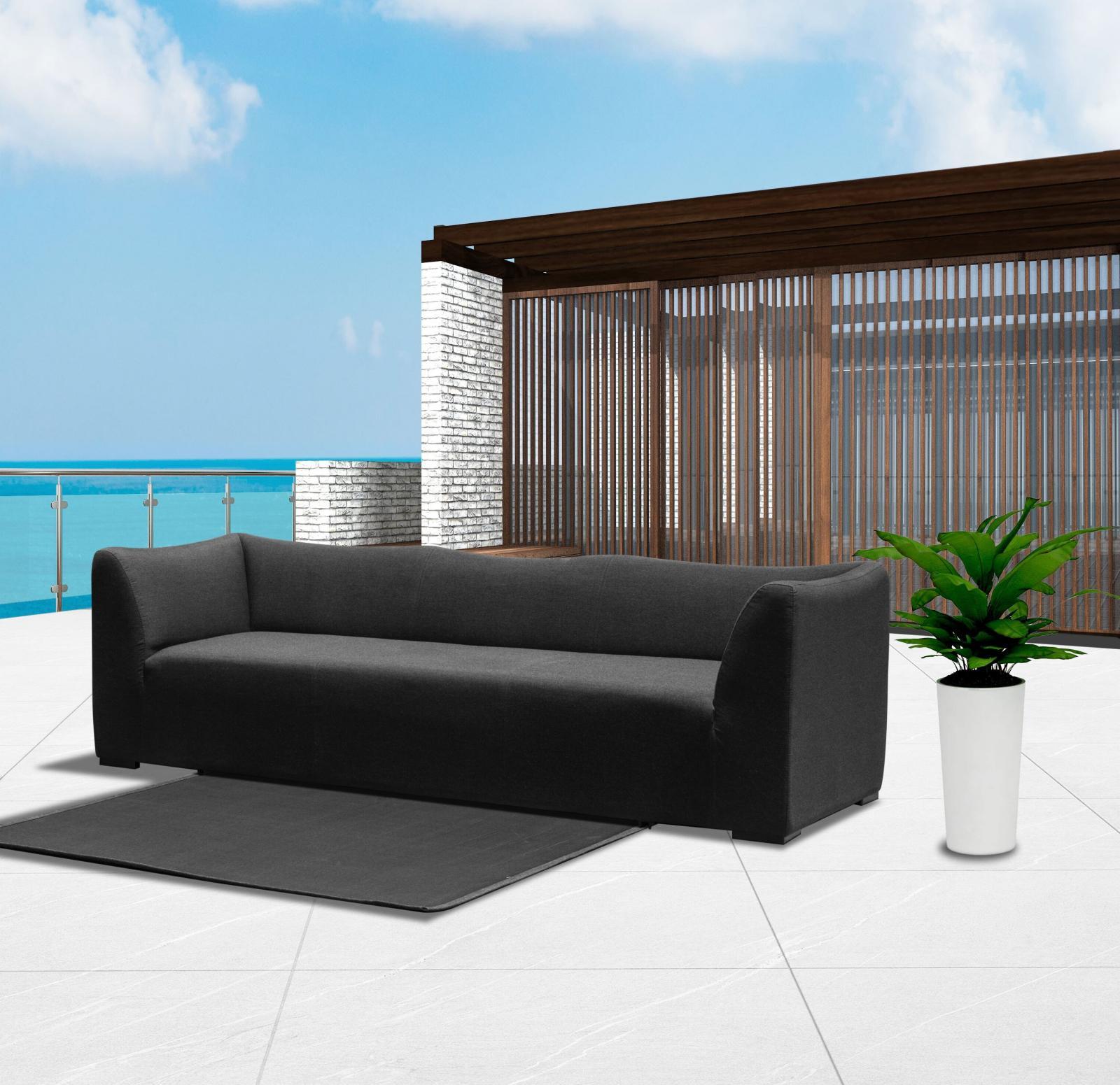

    
Outdoor Sofa & Chair Set 2Pcs Dark Charcoal Sunbrella Fabric  WhiteLine Harmony
