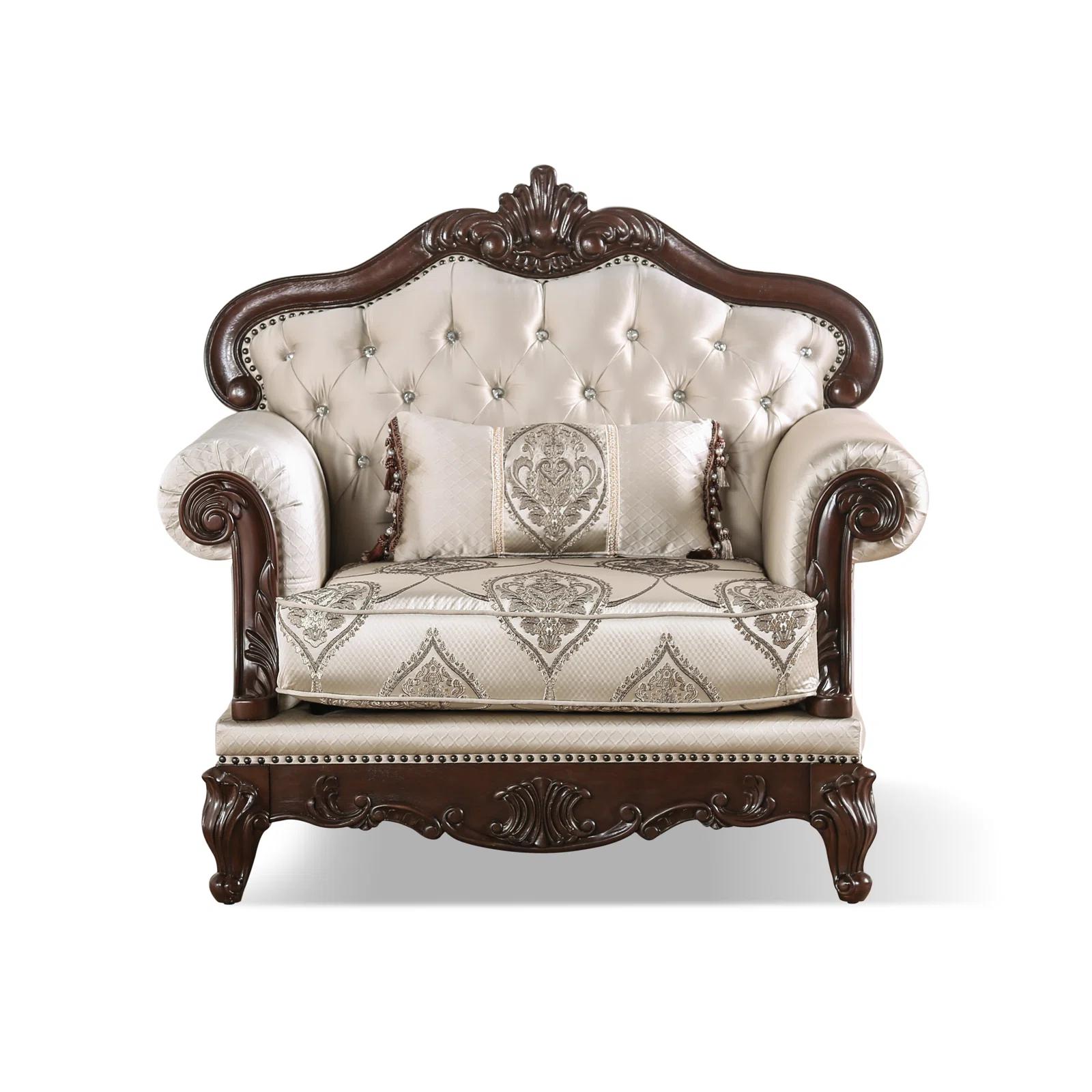 

    
Dark Cherry/Beige Fabric Tufted Chair VERACRUZ FM65002BG-CH FoA Traditional
