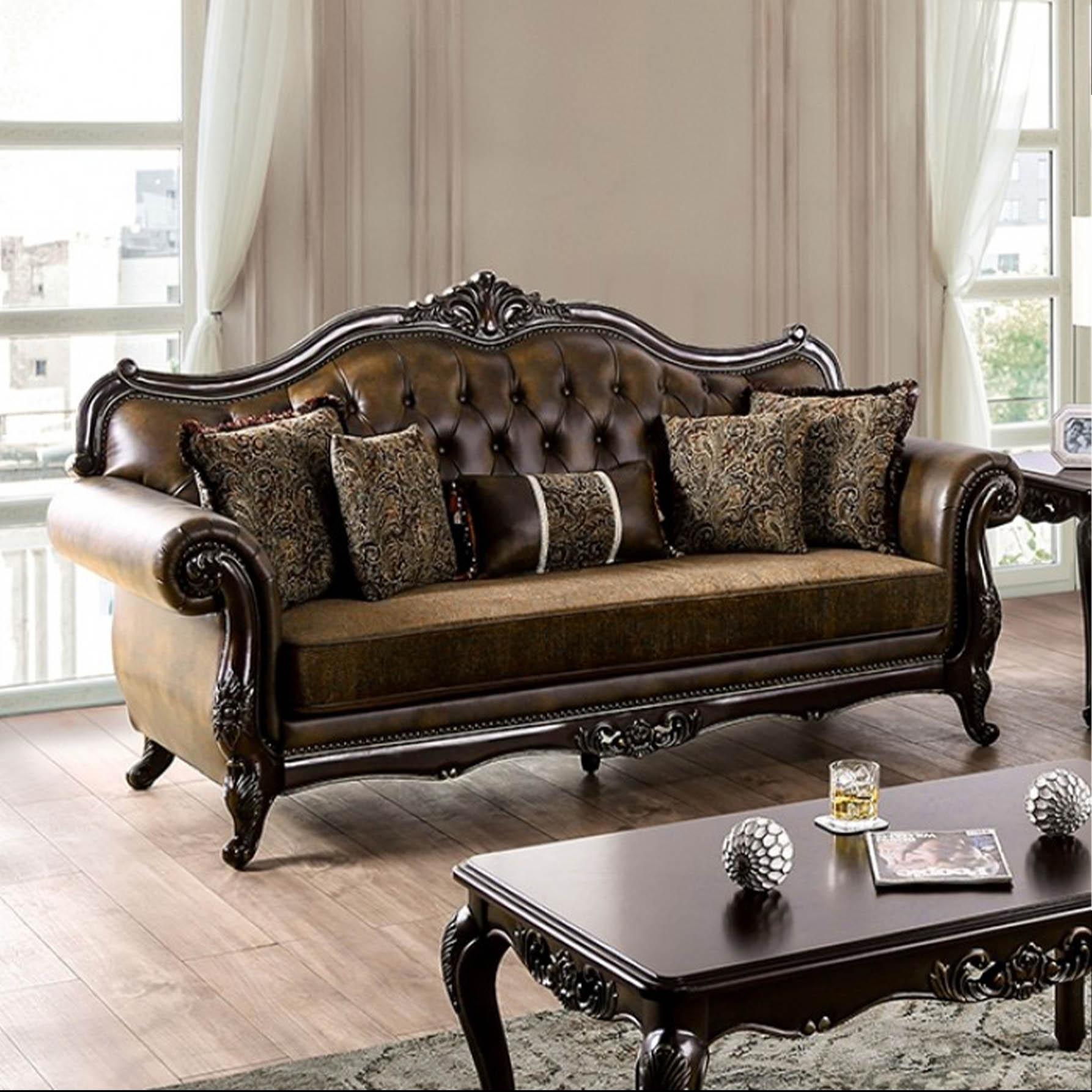

                    
Furniture of America FM65003BR-SF Sofa Dark Cherry/Brown Leatherette Purchase 
