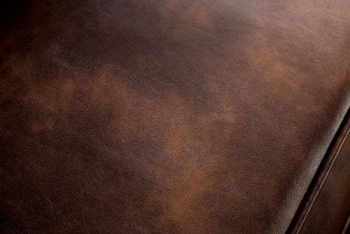 

    
Dark Cherry/Brown Leatherette Sofa PALENCIA FM65005BR-SF FoA Traditional

