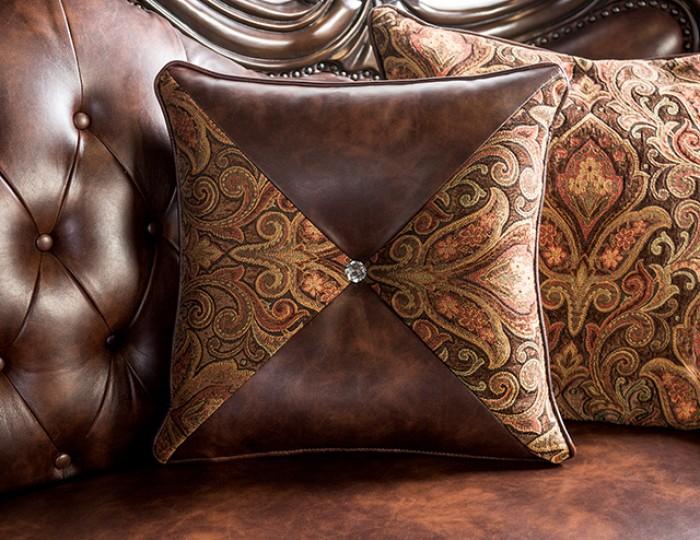 

                    
Buy Dark Cherry/Brown Leatherette Sofa Set 2Ps PALENCIA FM65005BR-SF FoA Traditional
