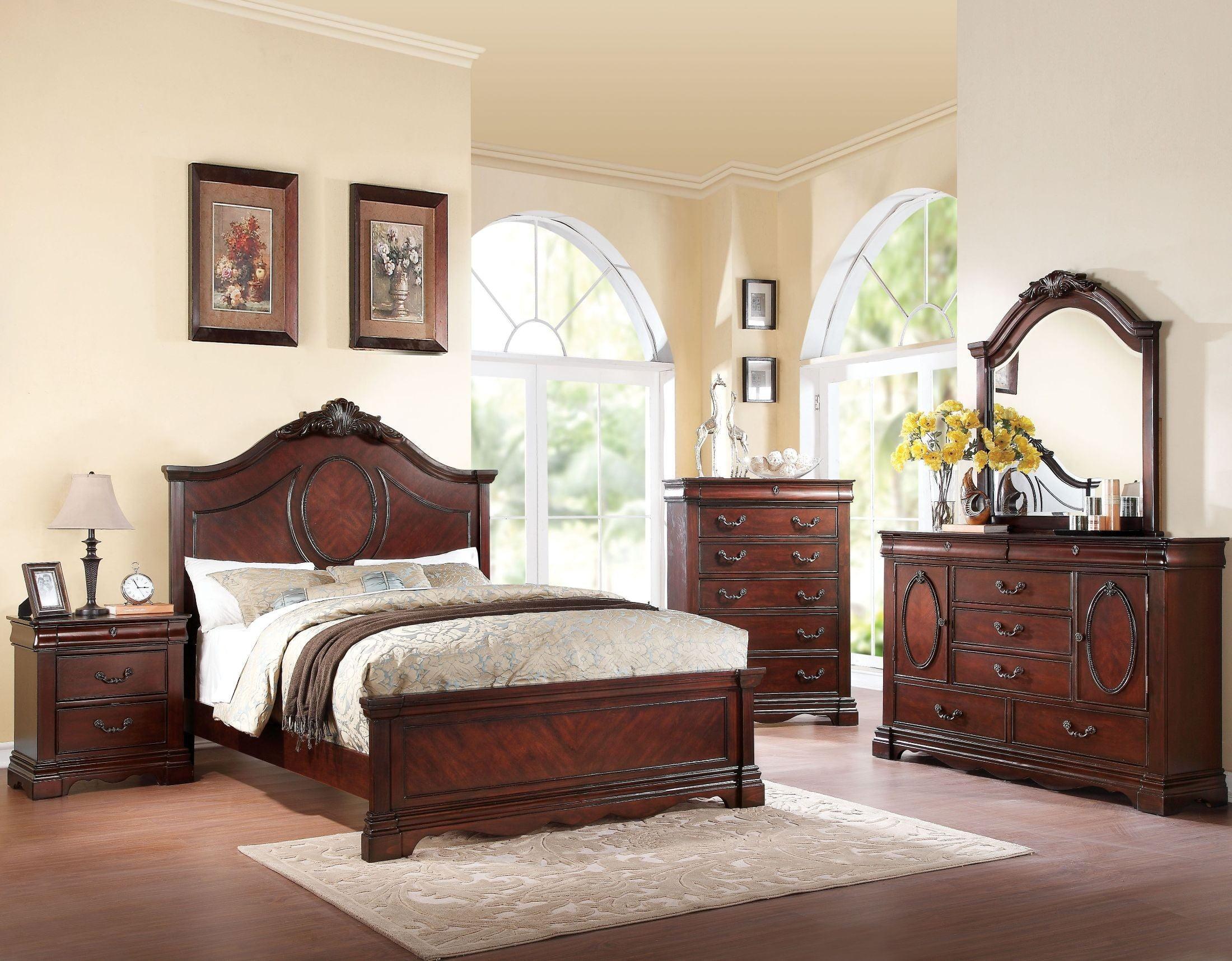 

        
Acme Furniture Estrella-20730Q Panel Bed Dark Cherry  0840412941214
