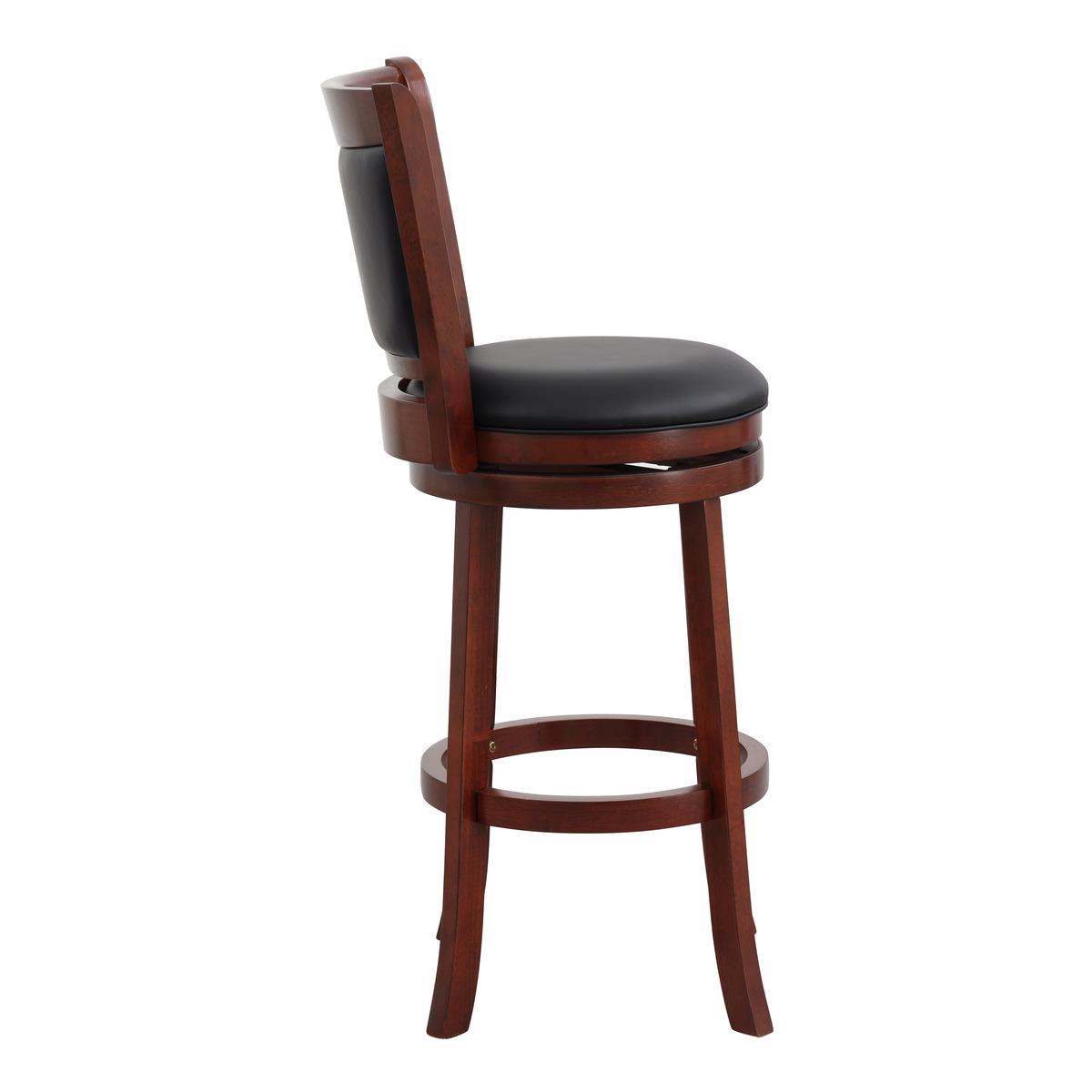 

    
Dark Cherry Swivel Pub Chair Set 4 SHAPEL 1131-29S Homelegance Modern
