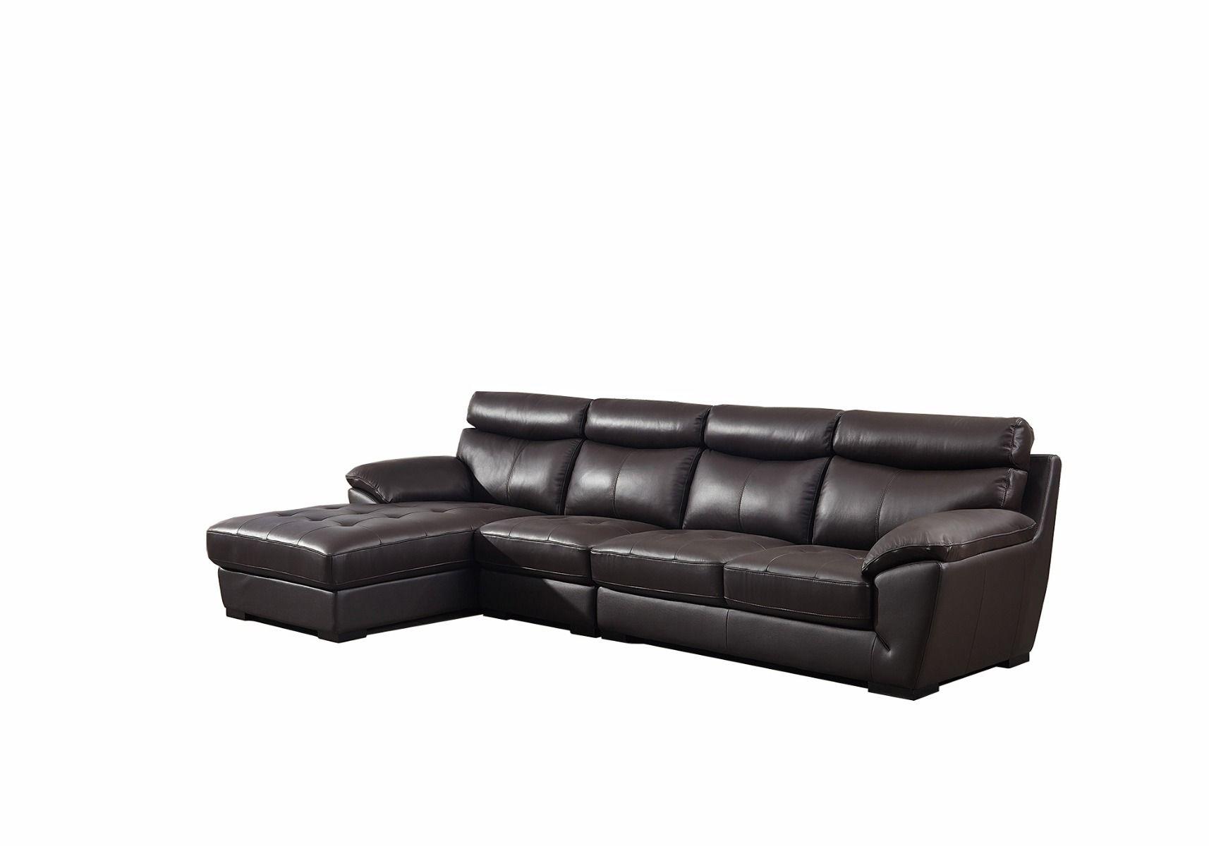 

    
Dark Chocolate Italian Leather Sectional Sofa RIGHT EK-L021-DC American Eagle
