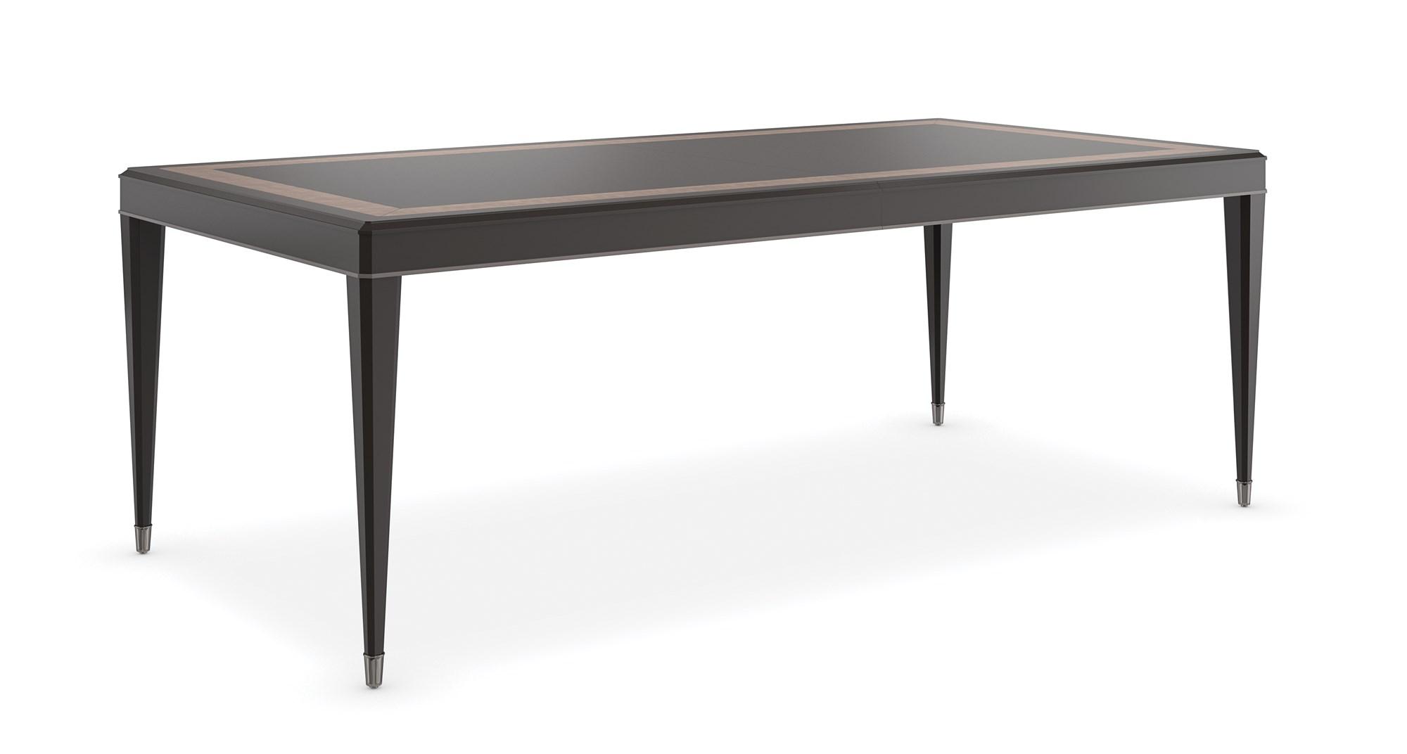 

    
Dark Chocolate & Tigra Chocolate Dining Table FULL SCORE by Caracole
