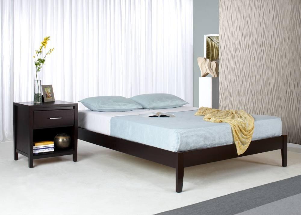 Contemporary Platform Bedroom Set SIMPLE / NEVIS SP23F6-2N-3PC in Espresso 