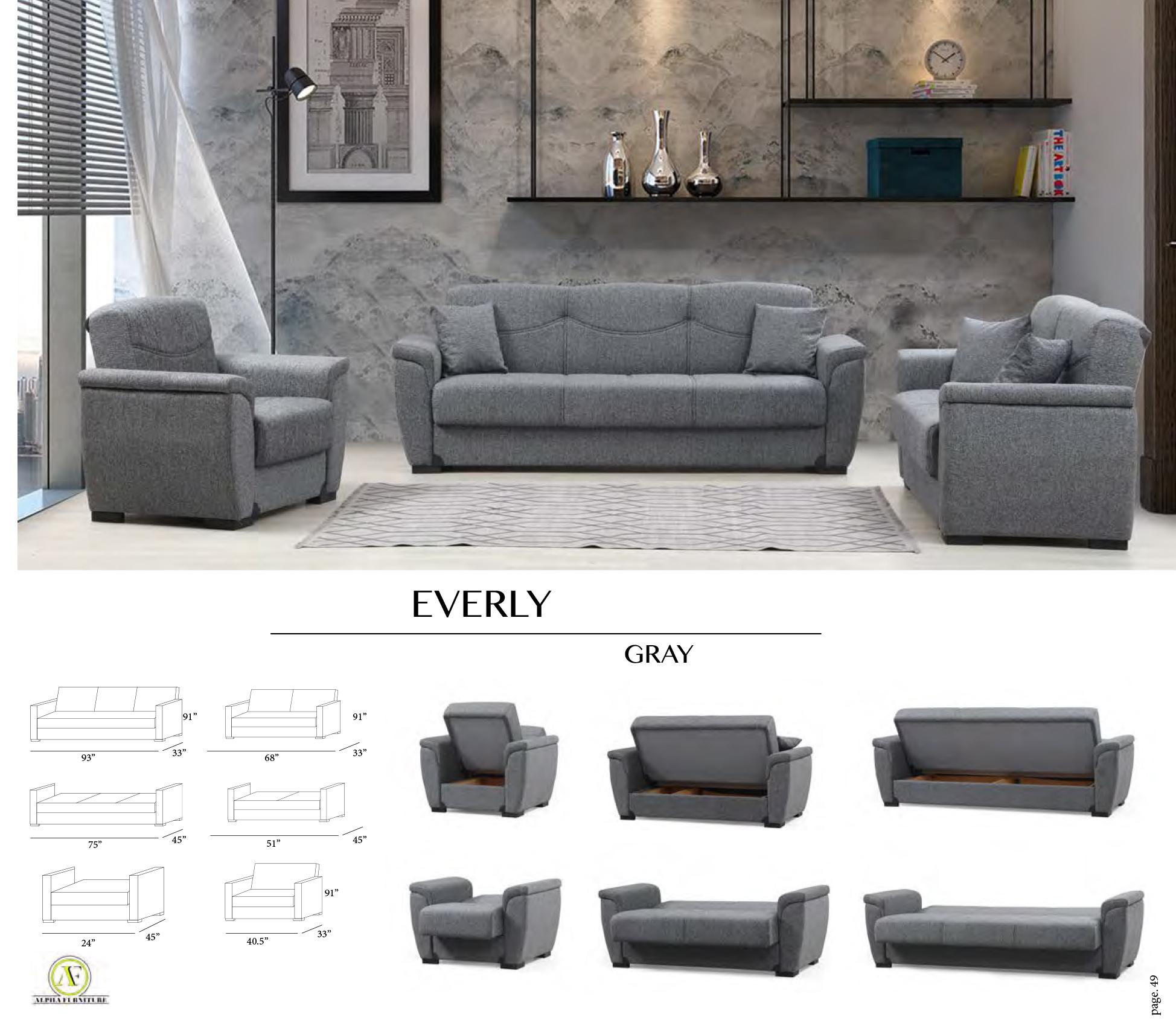 

    
Dark Gray Chenille Fabric Sofa Bed Contemporary Alpha Furniture Everly
