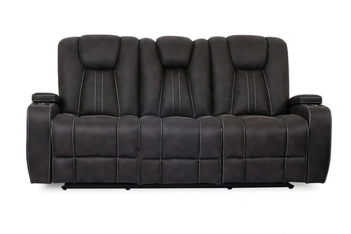 

    
Transitional Dark Gray Durable Heavy-Weight Fabric Recliner Sofa Furniture of America CM9903-SF Amirah
