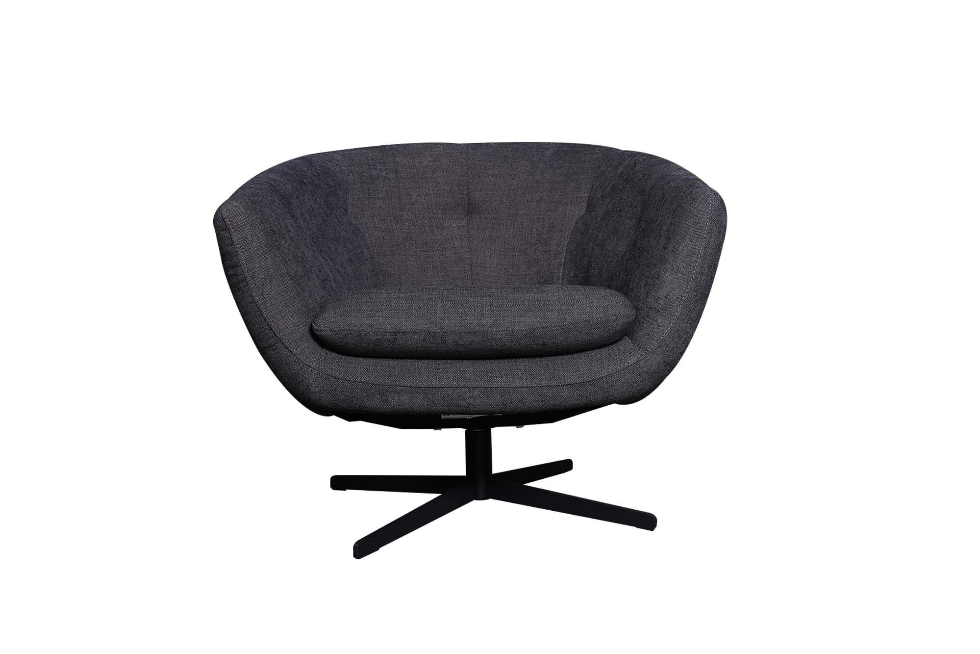 

    
Dark Gray Fabric Swivel Chair Set 2Pcs 599 Allison Moroni Mid-Century Modern
