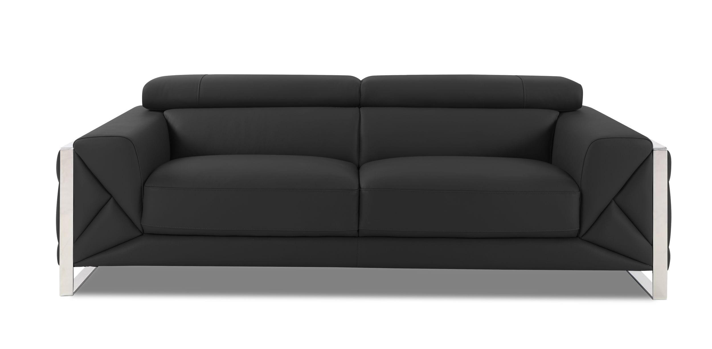 

    
Dark Gray Genuine Italian Leather Sofa Modern Global United 903

