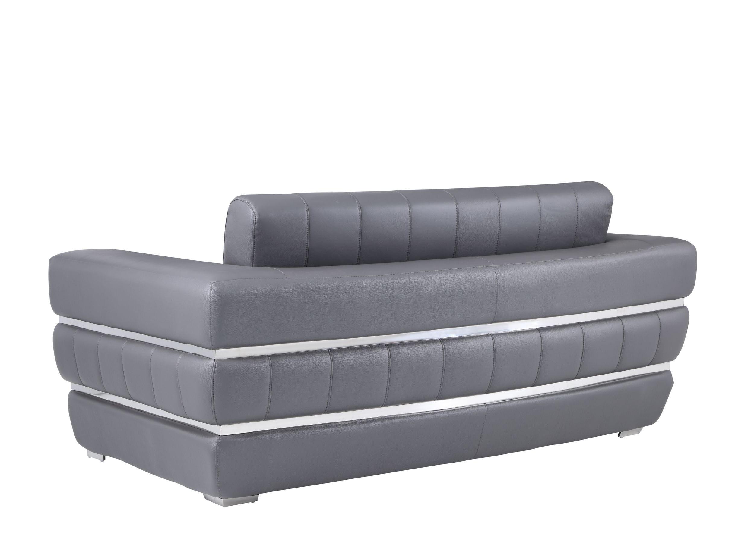 

                    
Buy Dark Gray Genuine Italian Leather Sofa Set 2Pcs Contemporary 904 Global United
