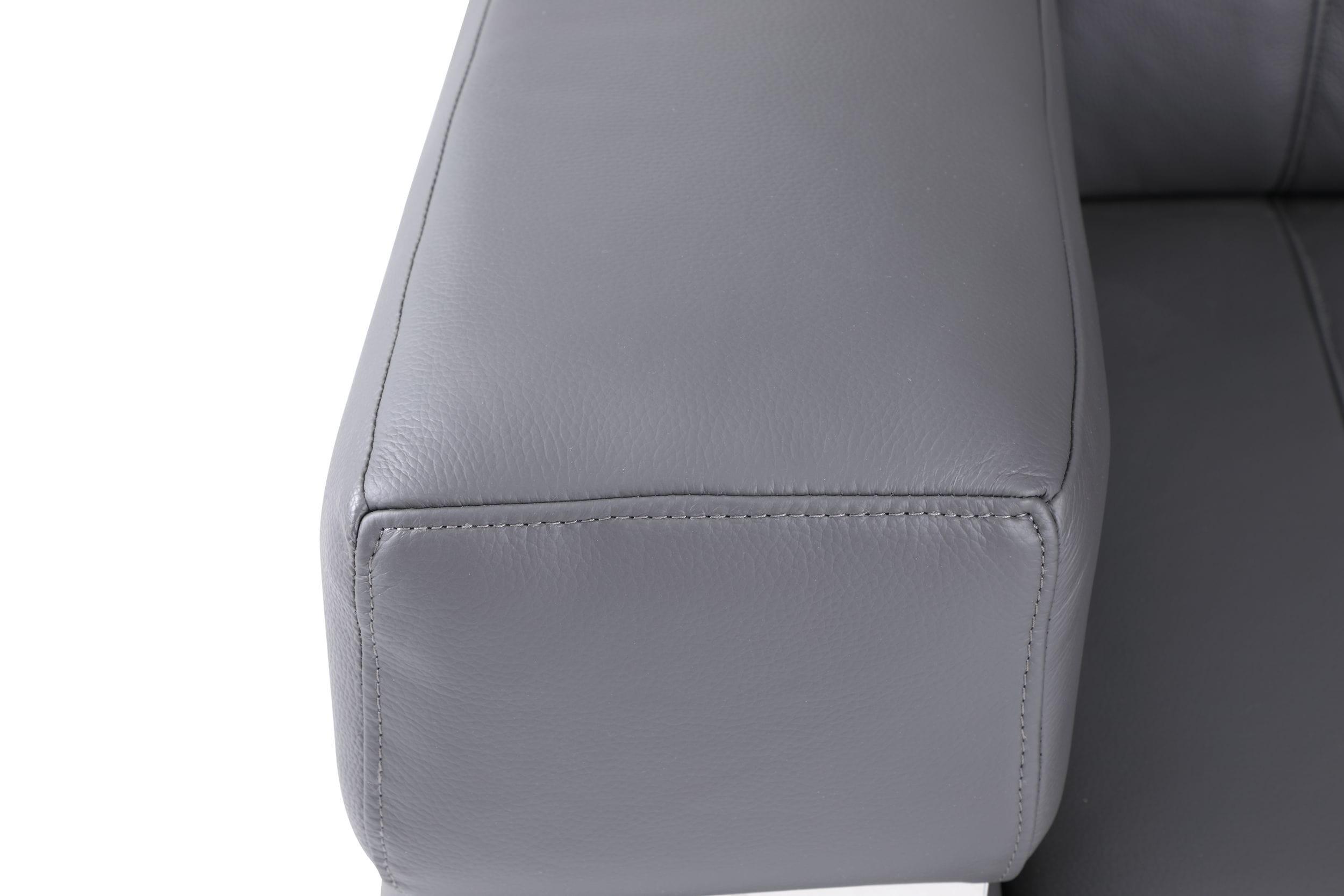 

    
 Shop  Dark Gray Genuine Italian Leather Sofa Set 2Pcs Contemporary 904 Global United
