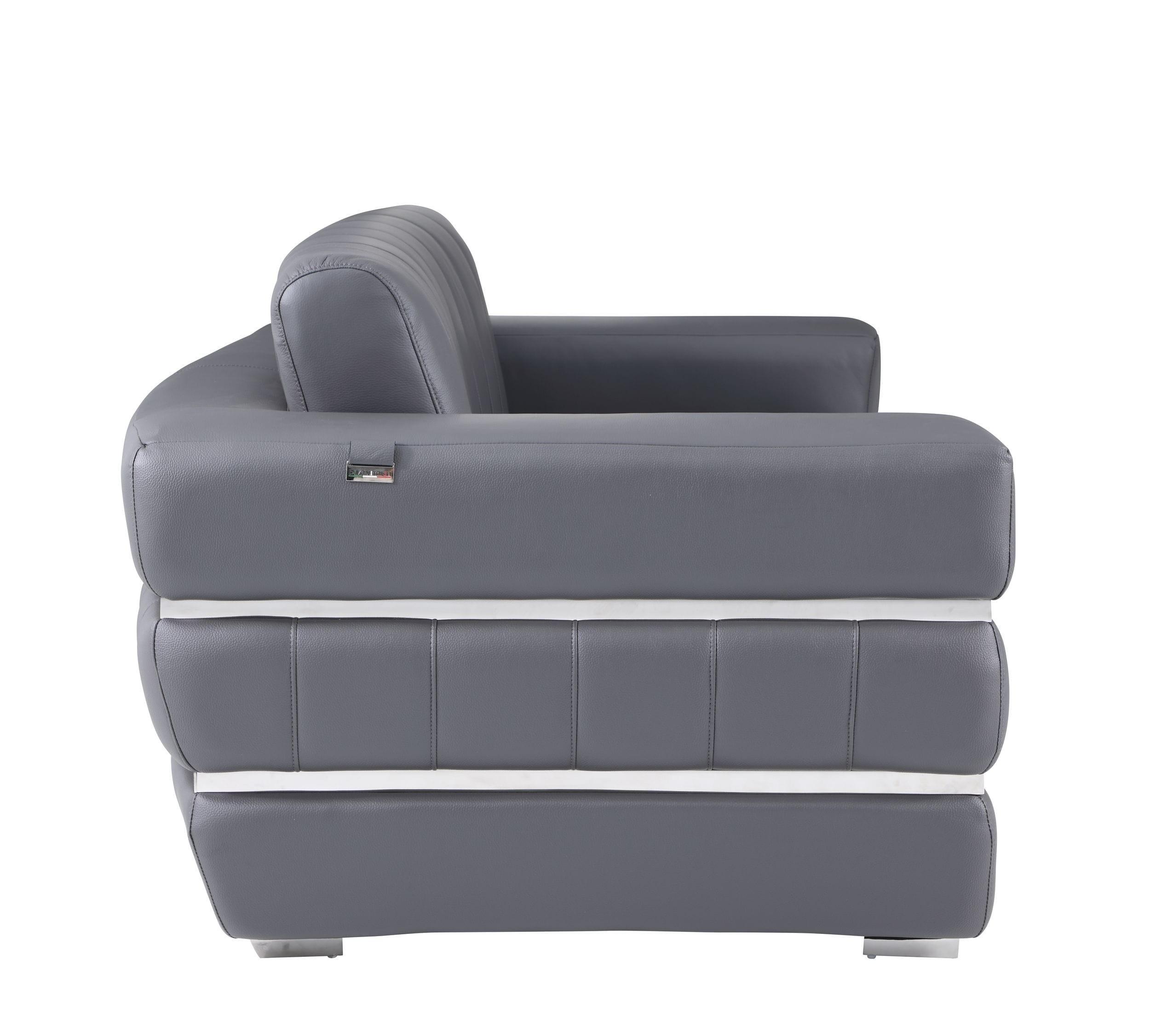 

    
Dark Gray Genuine Italian Leather Sofa Set 2Pcs Contemporary 904 Global United
