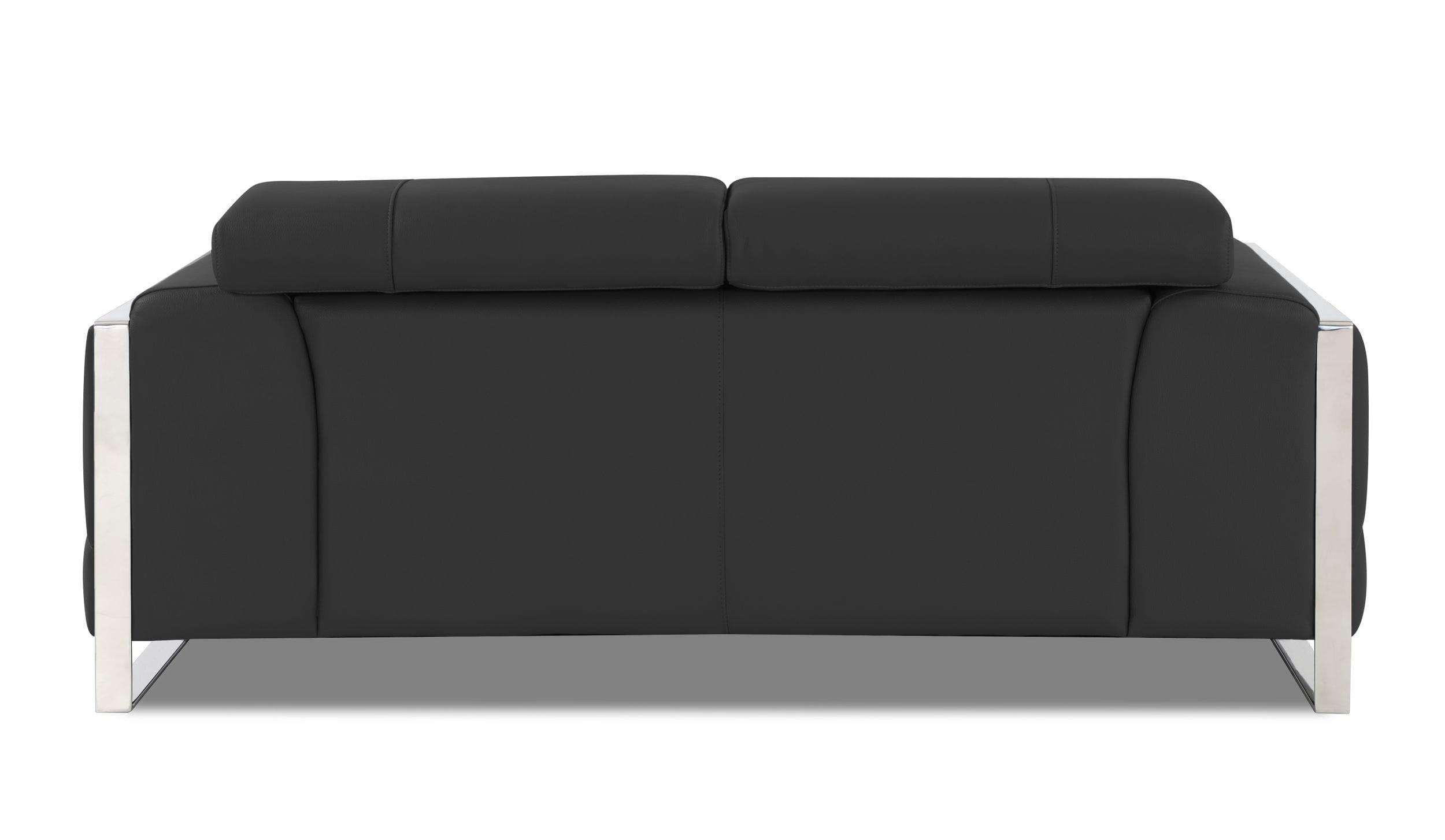 

        
810036121194Dark Gray Genuine Italian Leather Sofa Set 3 Pcs Modern Global United 903
