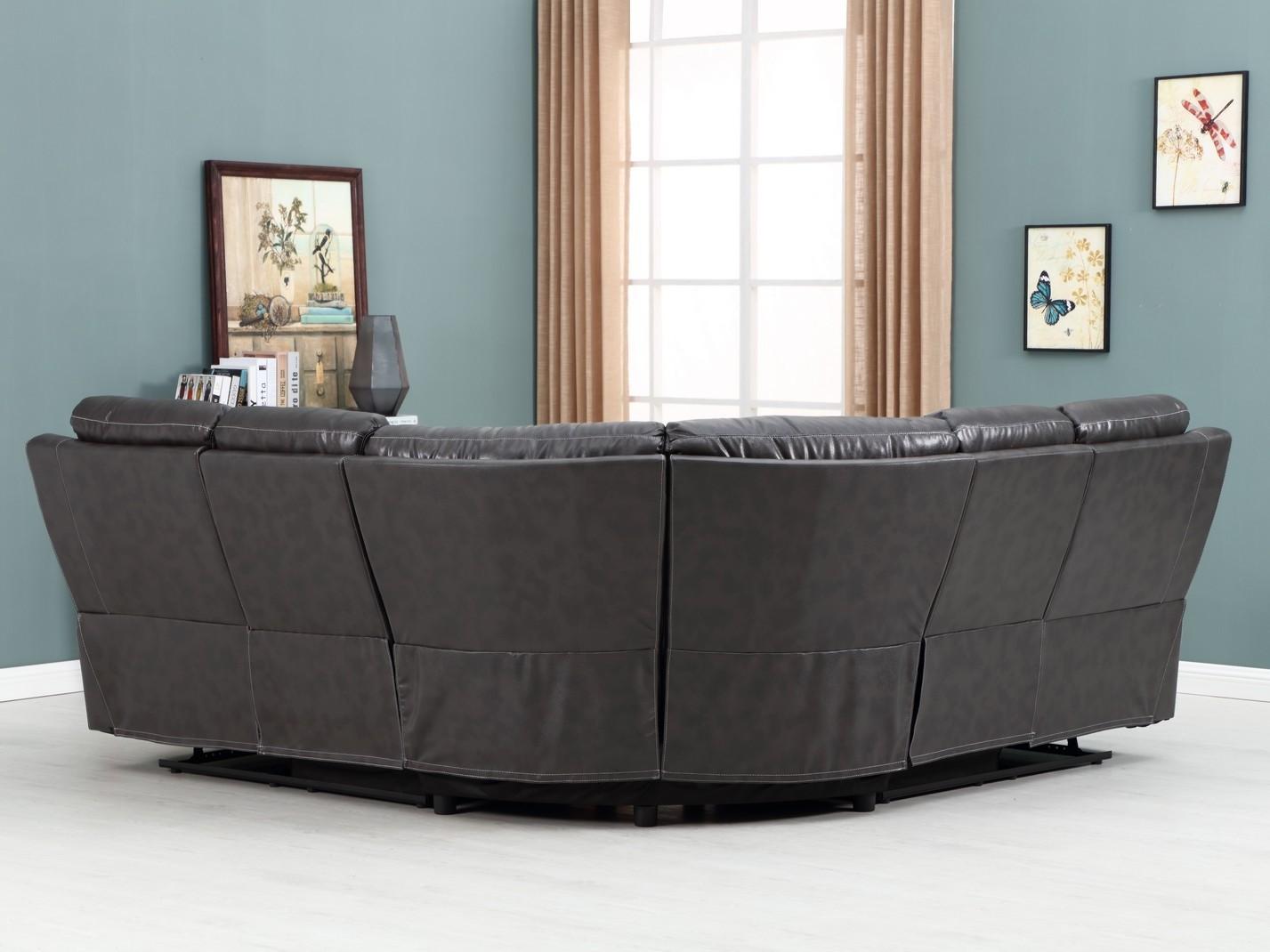 

        
Global United 9443 Reclining Sectional Dark Gray Leather Air Material 083398862498
