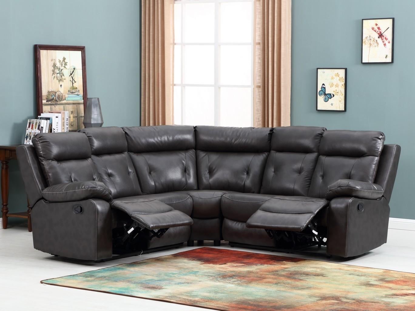 

    
DARK GRAY Leather Air Reclining Sectional Contemporary 9443 Global United
