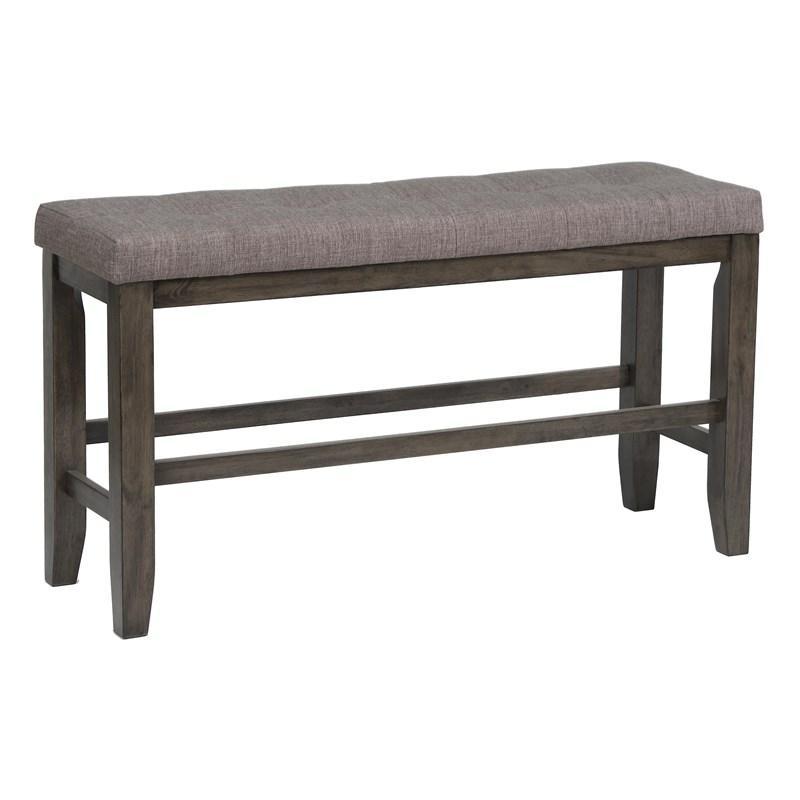 

    
Dark Gray & Light Gray Counter Height Dining Bench by Crown Mark Bardstown 2752GY-BENCH
