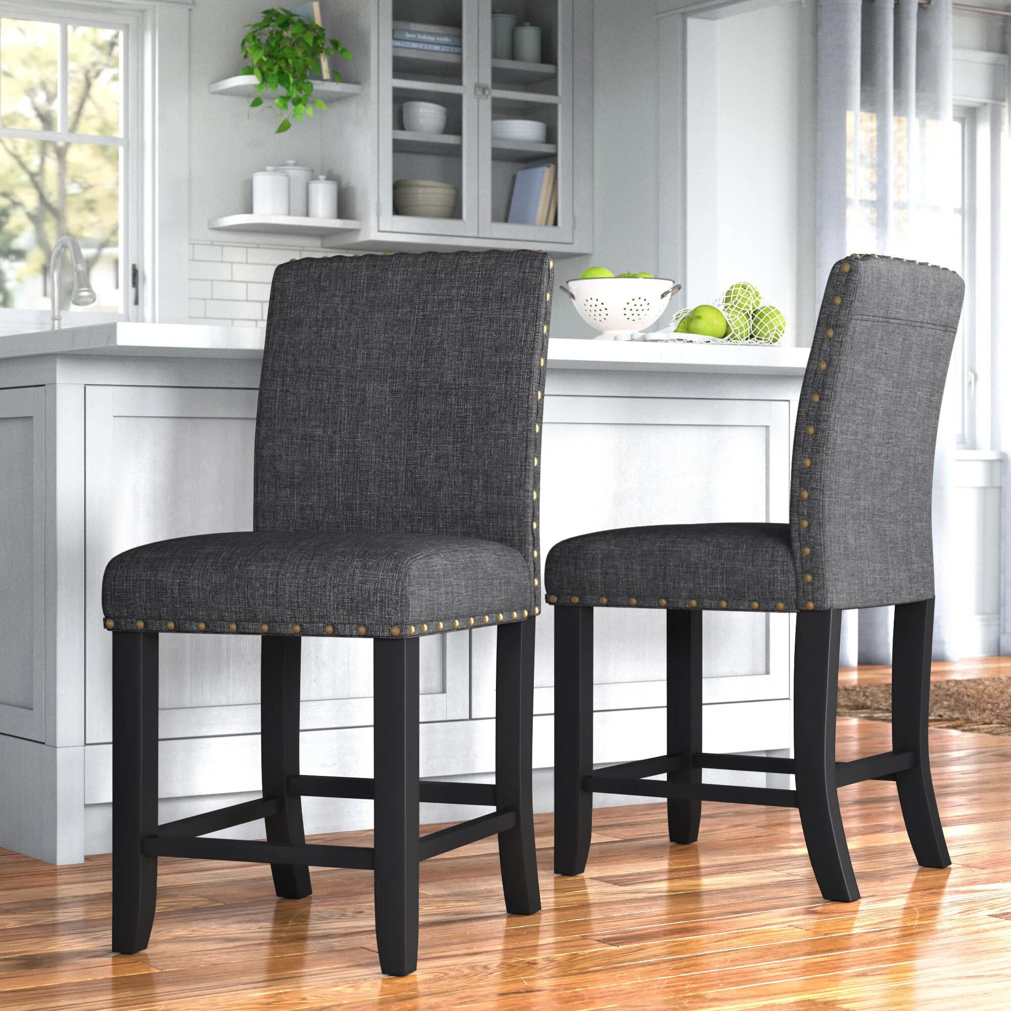 

    
Crown Mark Wallace Counter Chair Set Charcoal 1713DGY-S-24-2pcs
