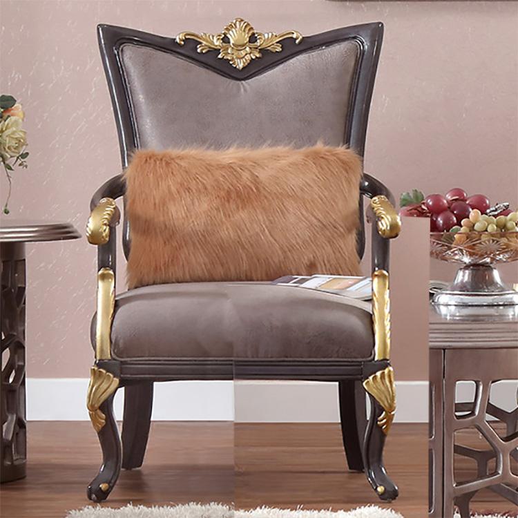 

    
Homey Design Furniture HD-6024-1 Arm Chair Set Gray/Gold HD-C6024-1-2PC
