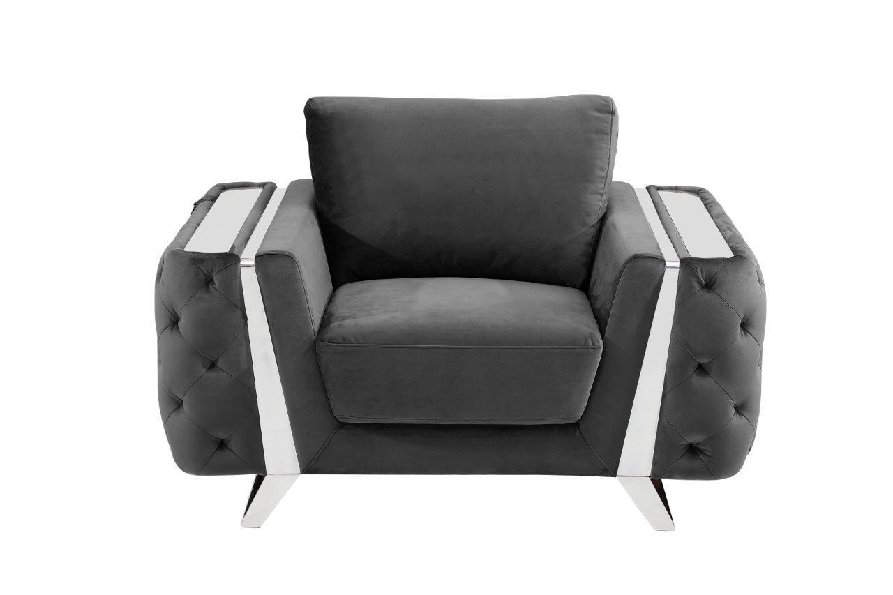 

    
DARK GRAY Premium Fabric Armchair Contemporary 1051 Global United
