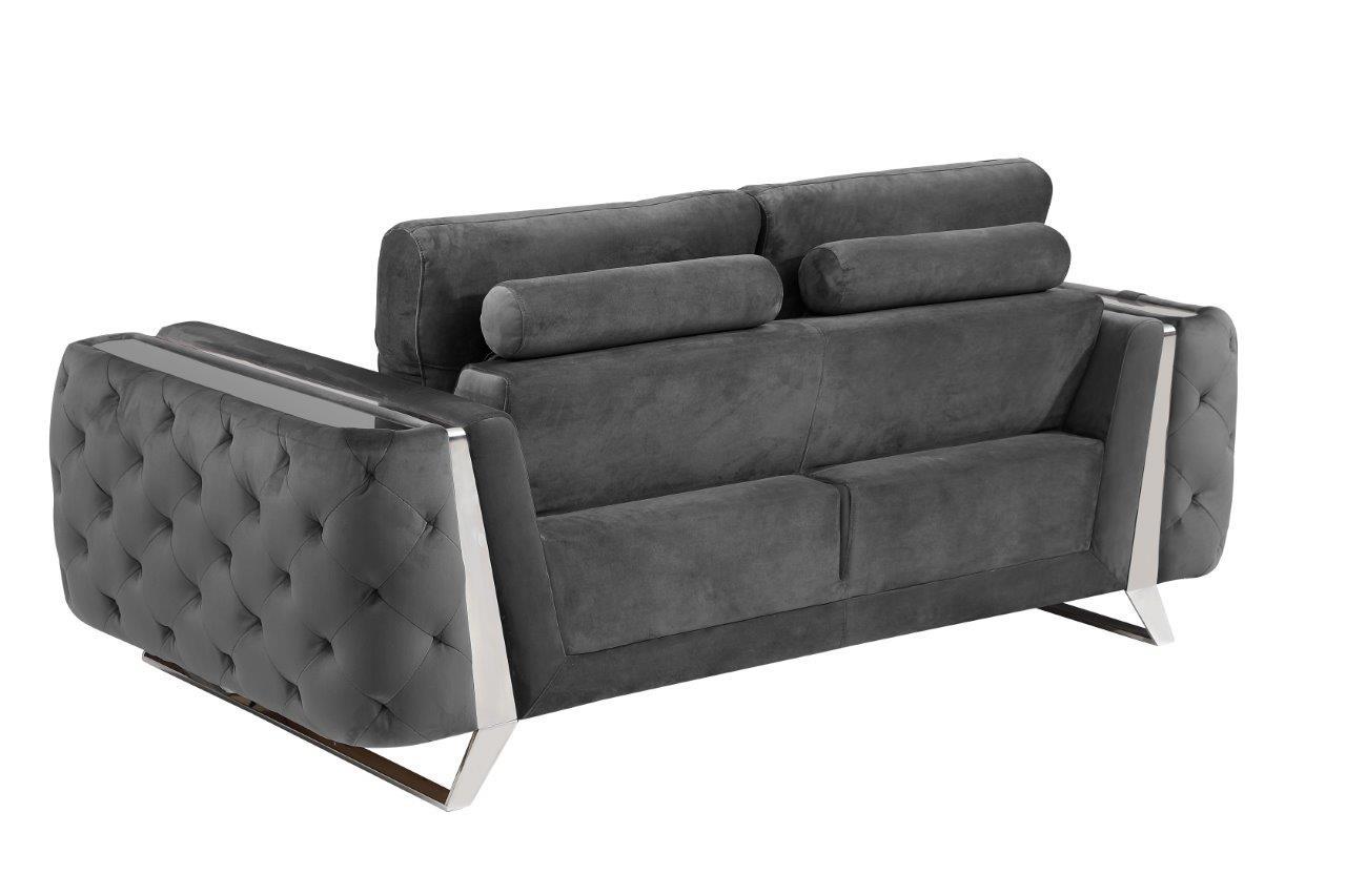 

                    
Buy DARK GRAY Premium Fabric Sofa Set 2Pcs Contemporary 1051 Global United
