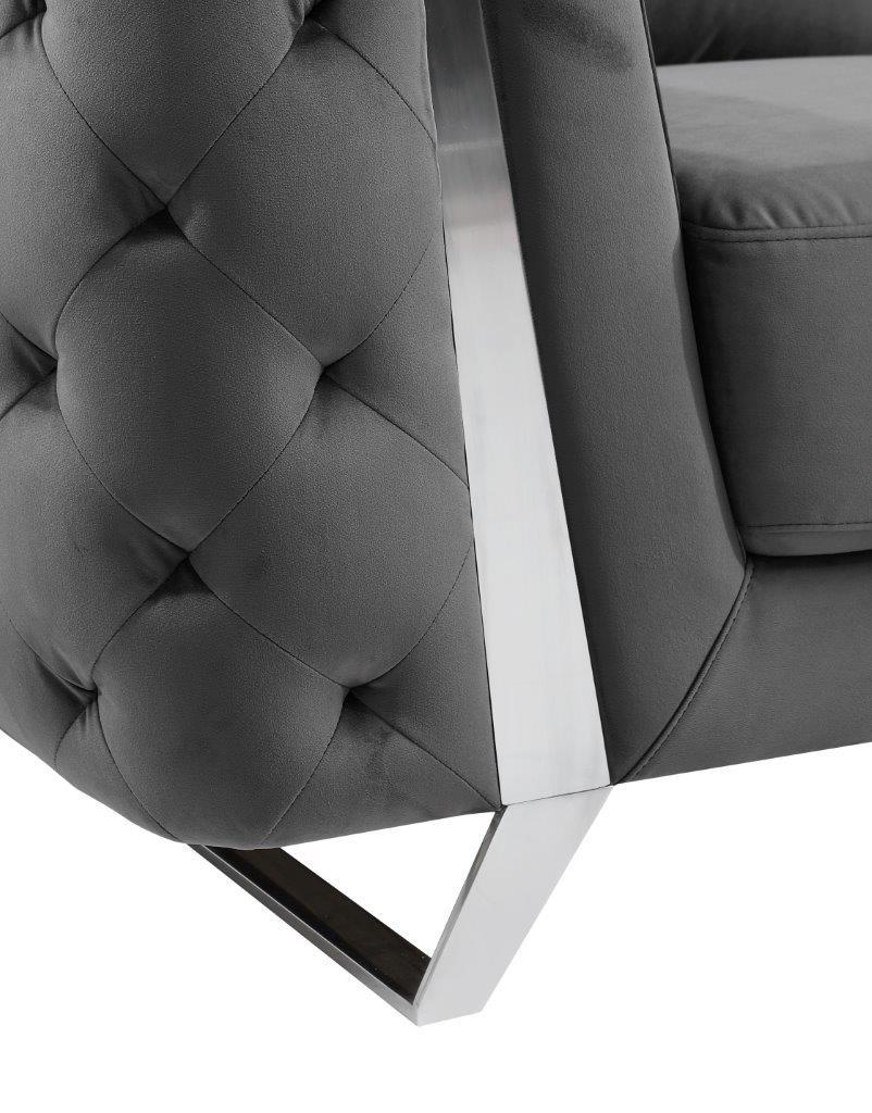 

    
 Photo  DARK GRAY Premium Fabric Sofa Set 2Pcs Contemporary 1051 Global United
