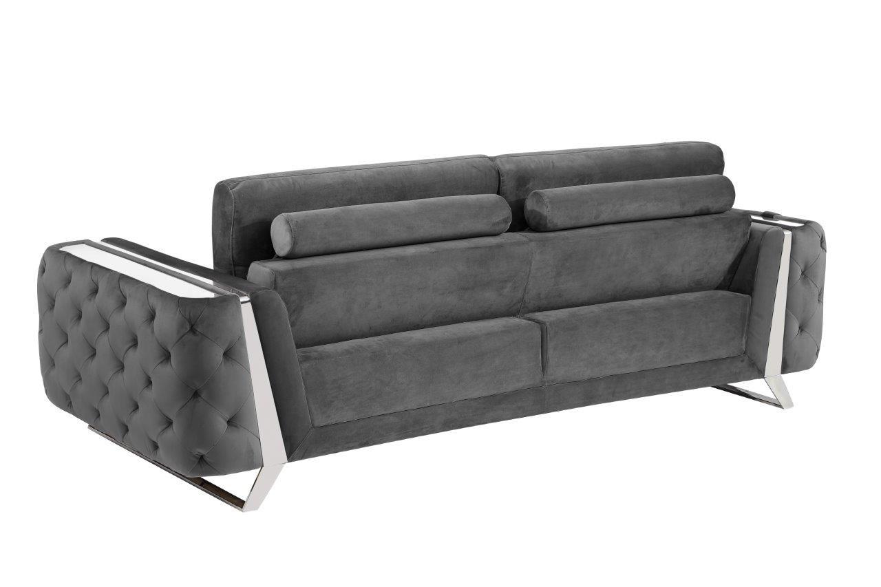 

    
 Order  DARK GRAY Premium Fabric Sofa Set 3Pcs Contemporary 1051 Global United
