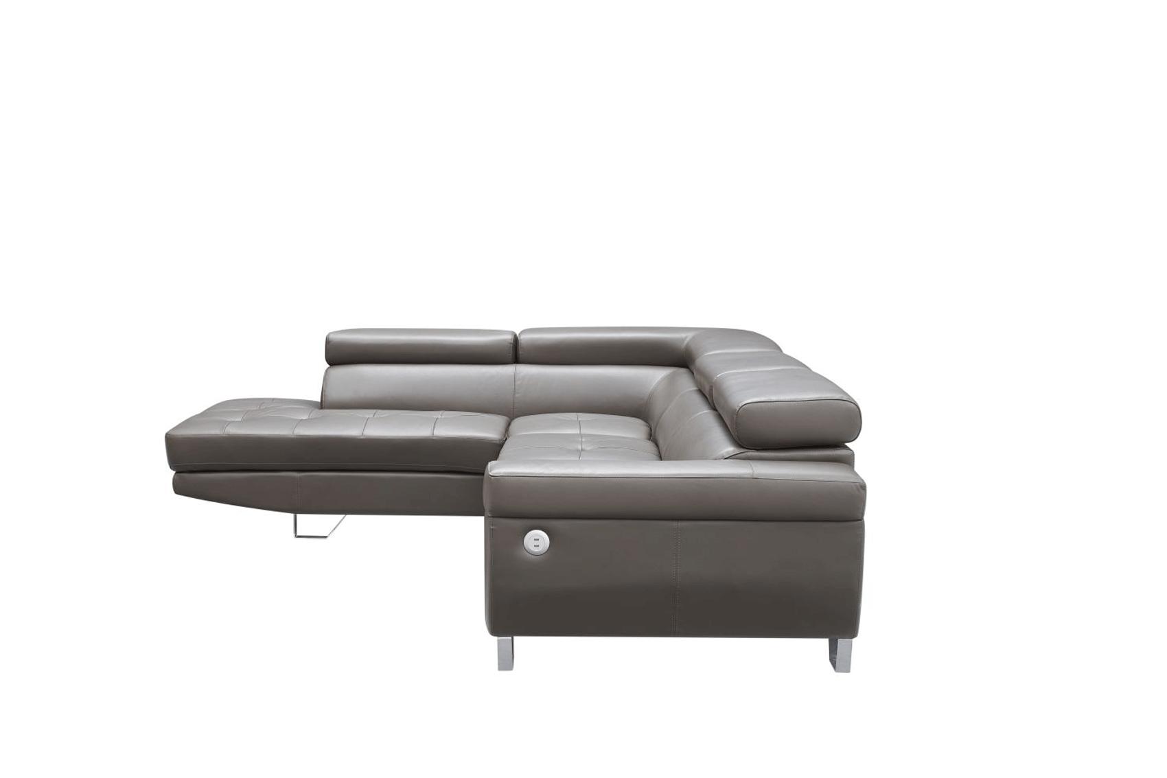 

                    
ESF 1807 Sectional Left Sectional Sofa Dark Gray Genuine Leather Purchase 
