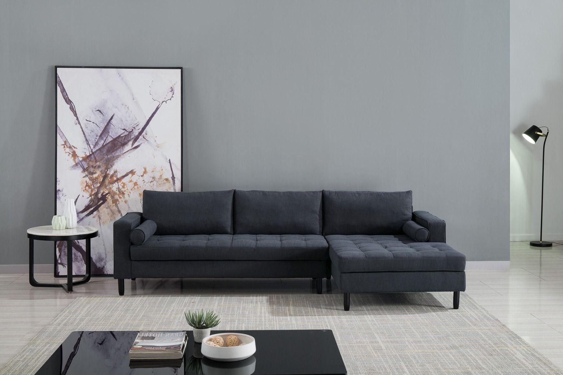 

    
Dark Gray Velvet Left Sitting Sectional Sofa Set AE-LD826L American Eagle Modern
